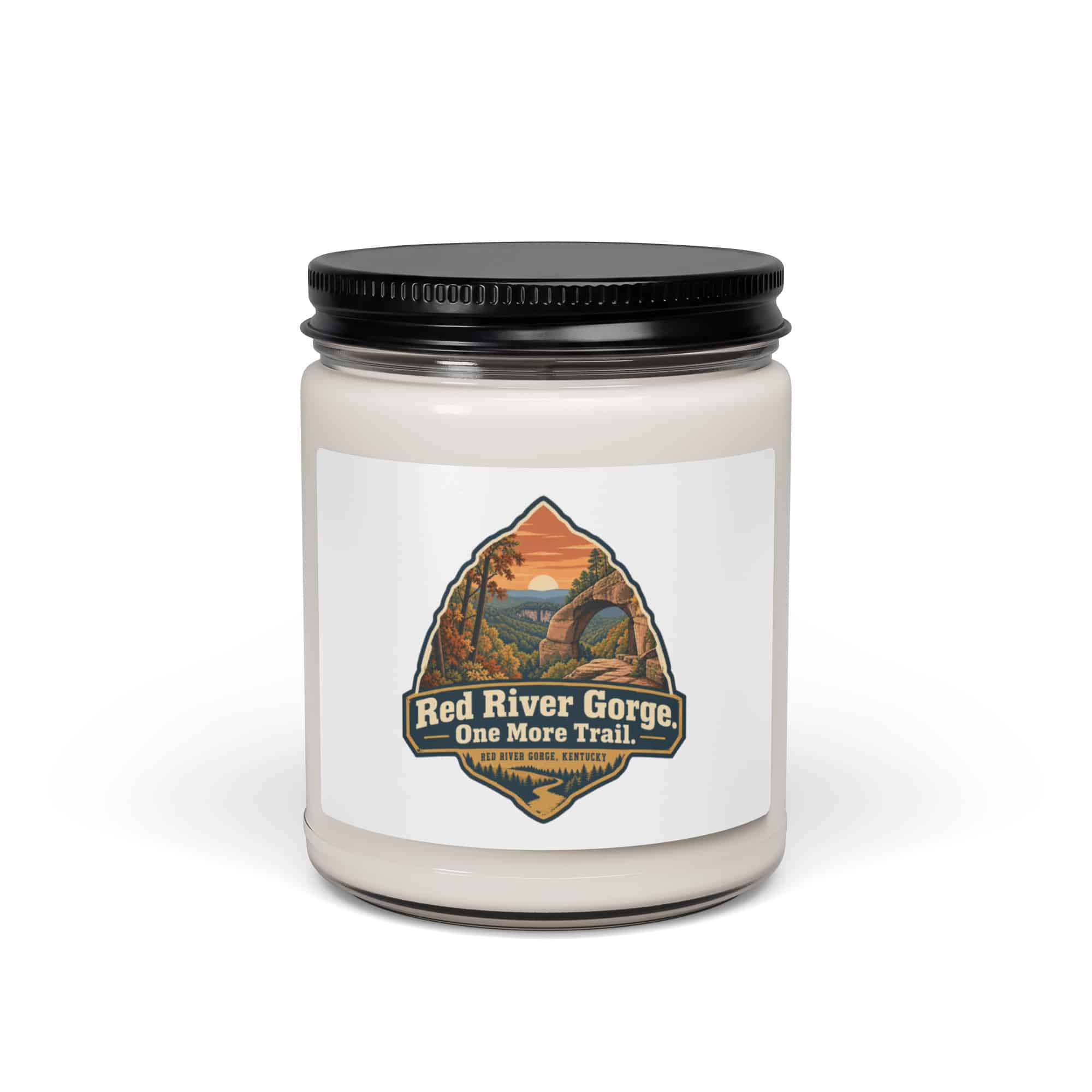 Red River Gorge Soy Wax Candle: Red River Gorge. One More Trail, Scenic Shield Badge