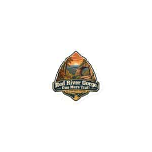 Red River Gorge Die-Cut Magnet: Red River Gorge. One More Trail, Scenic Shield Badge - 3″×3″ - Main