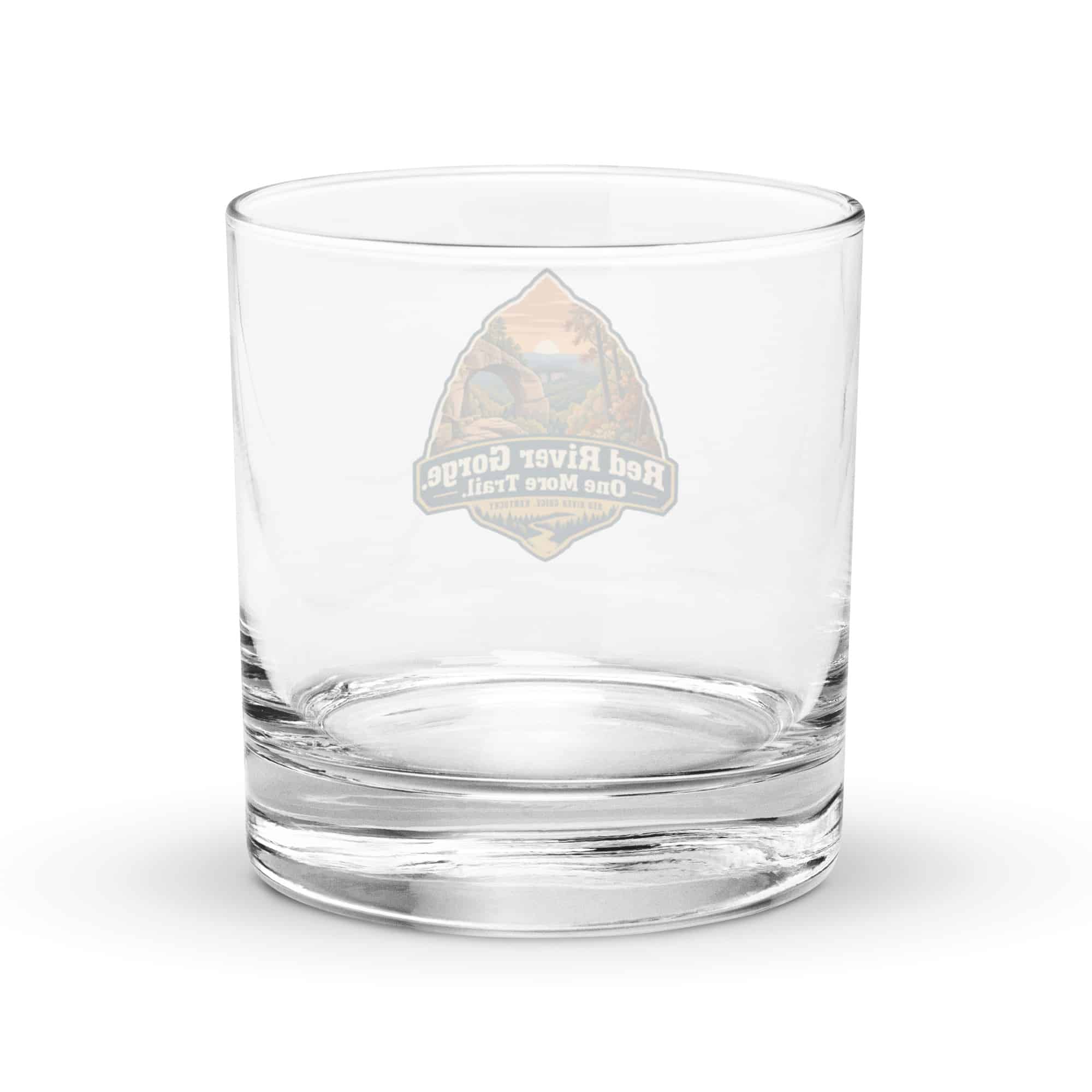 Red River Gorge Rocks Glass: Red River Gorge. One More Trail, Scenic Shield Badge