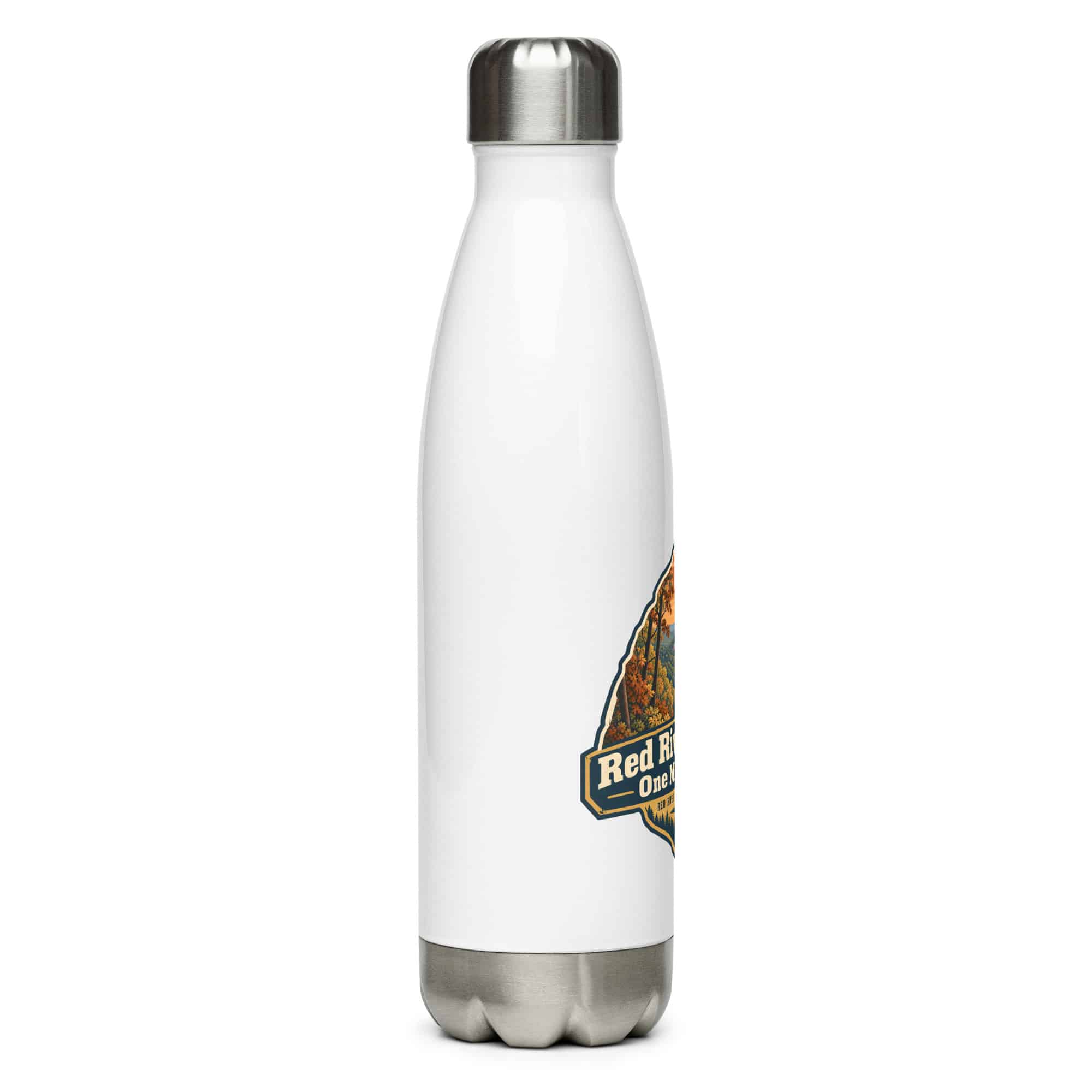 Red River Gorge Stainless Steel Water Bottle: Red River Gorge. One More Trail, Scenic Shield Badge