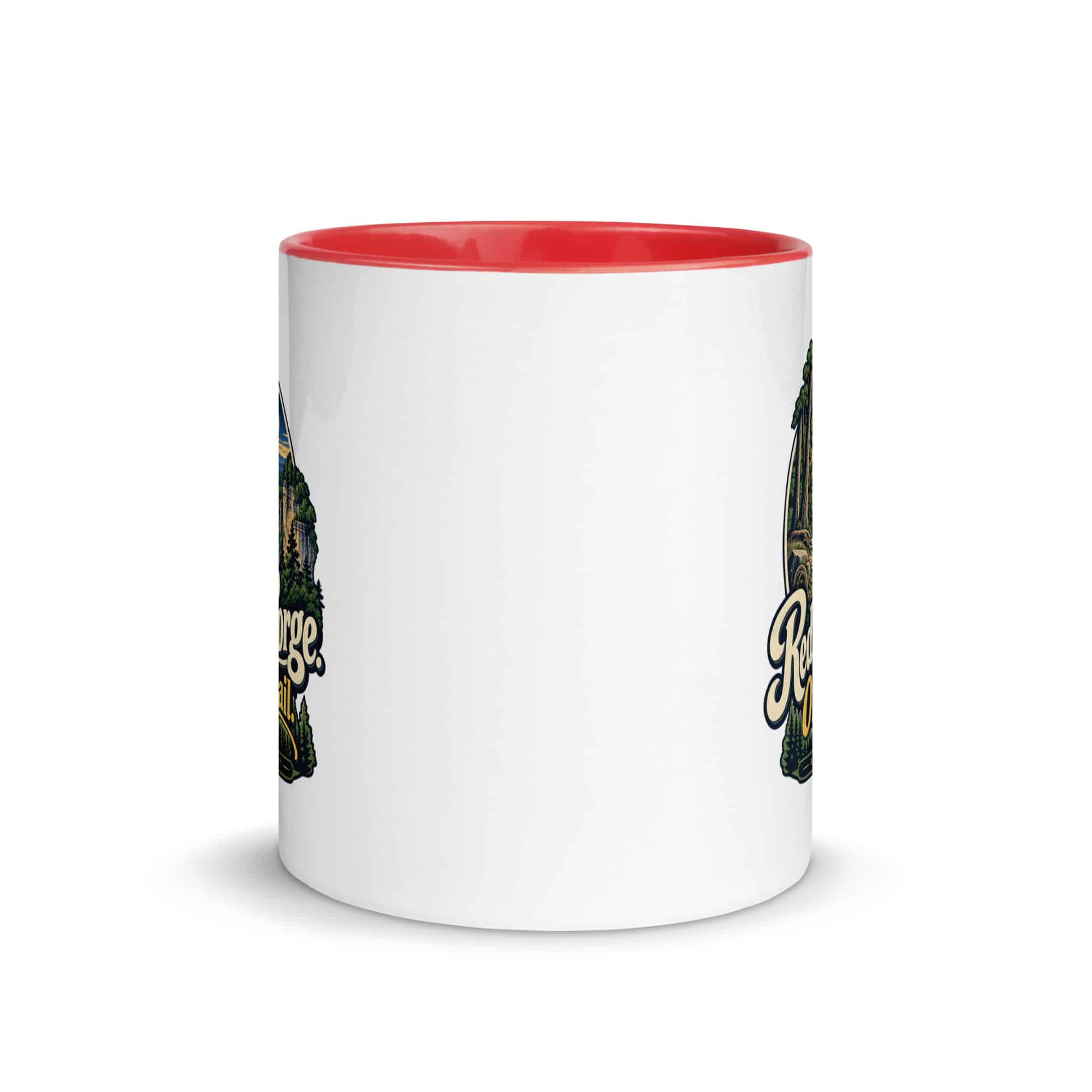 Red River Gorge Color Inside Coffee Mug: Red River Gorge. One More Trail, Woodland Scenic Lettering