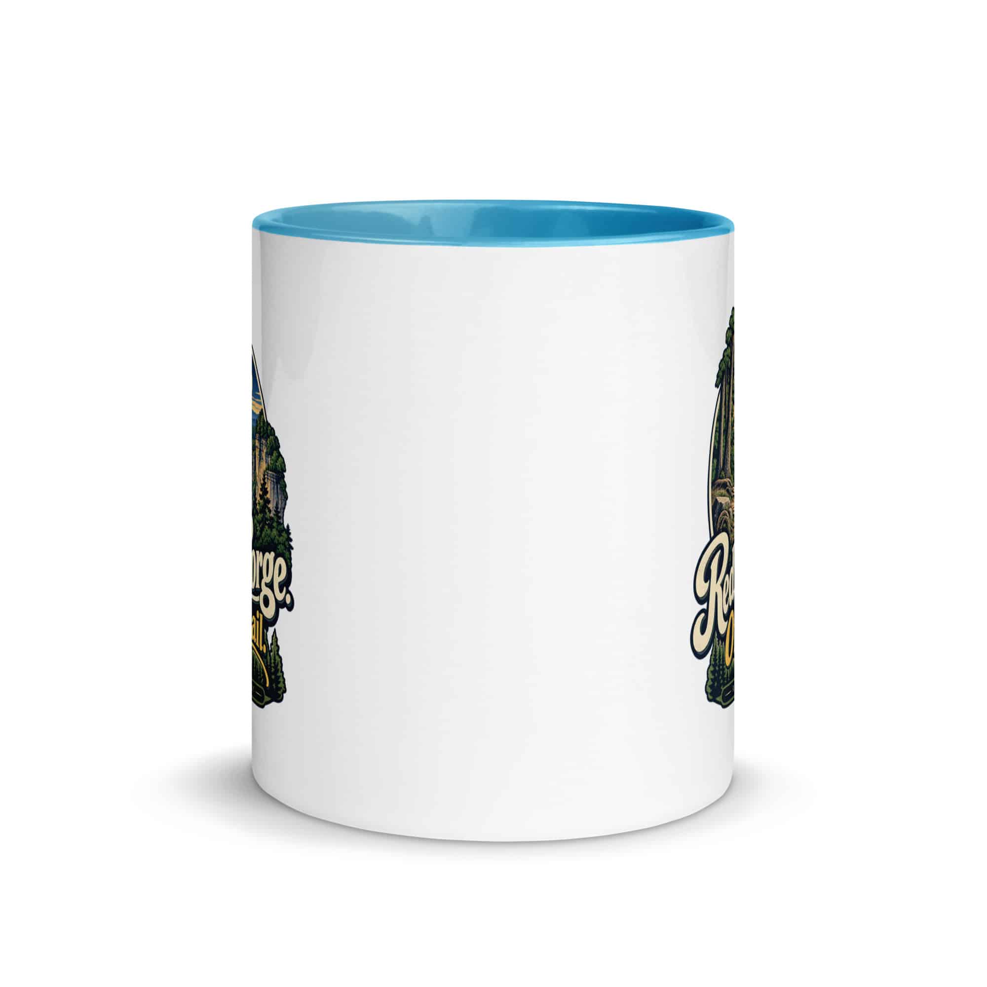 Red River Gorge Color Inside Coffee Mug: Red River Gorge. One More Trail, Woodland Scenic Lettering