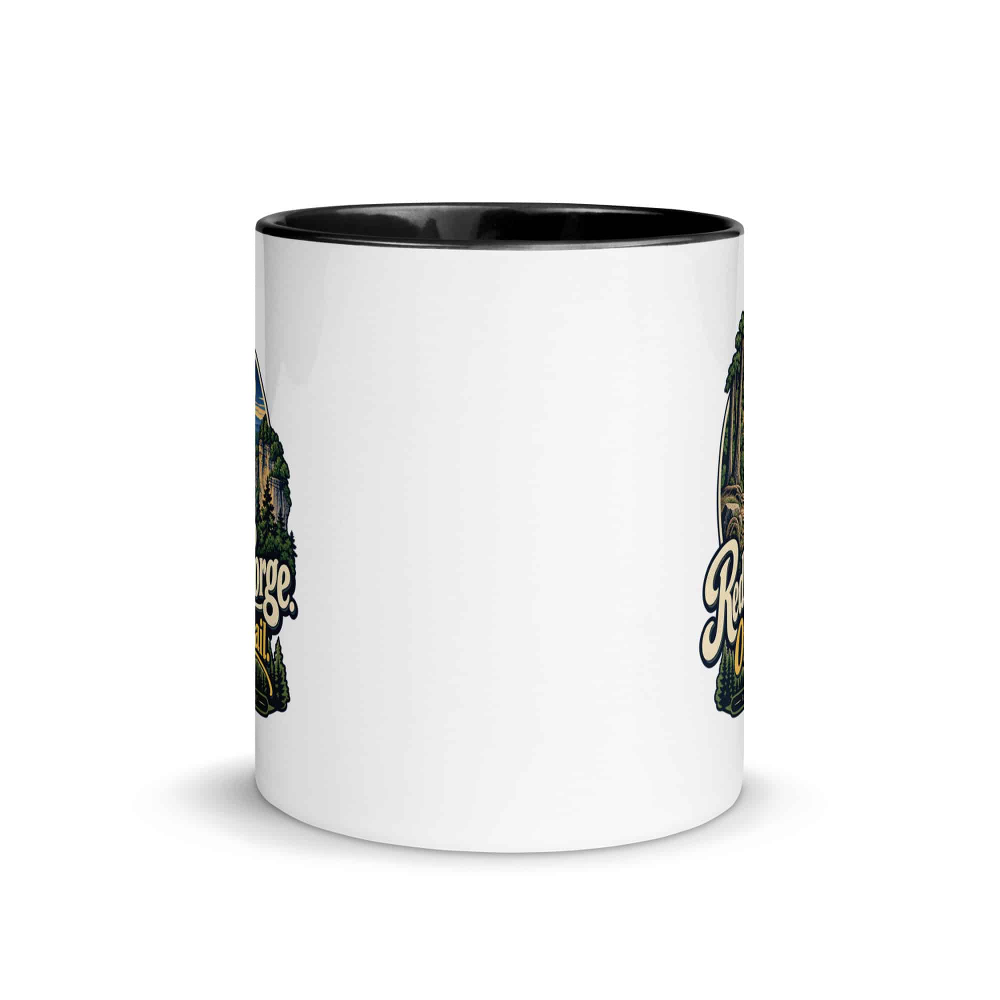 Red River Gorge Color Inside Coffee Mug: Red River Gorge. One More Trail, Woodland Scenic Lettering