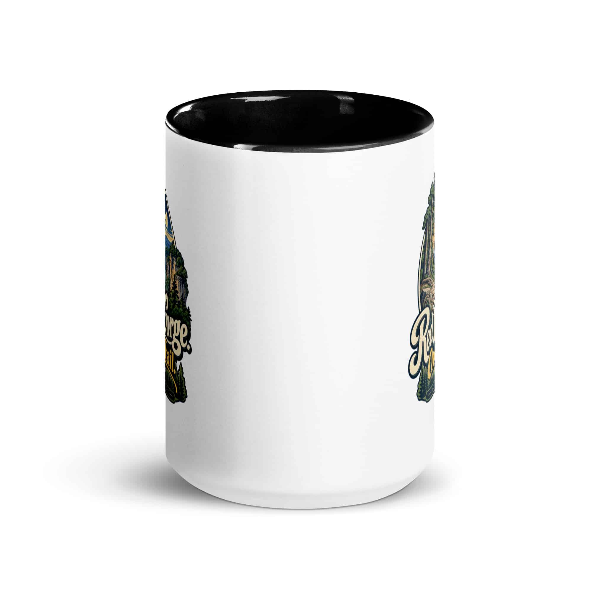 Red River Gorge Color Inside Coffee Mug: Red River Gorge. One More Trail, Woodland Scenic Lettering