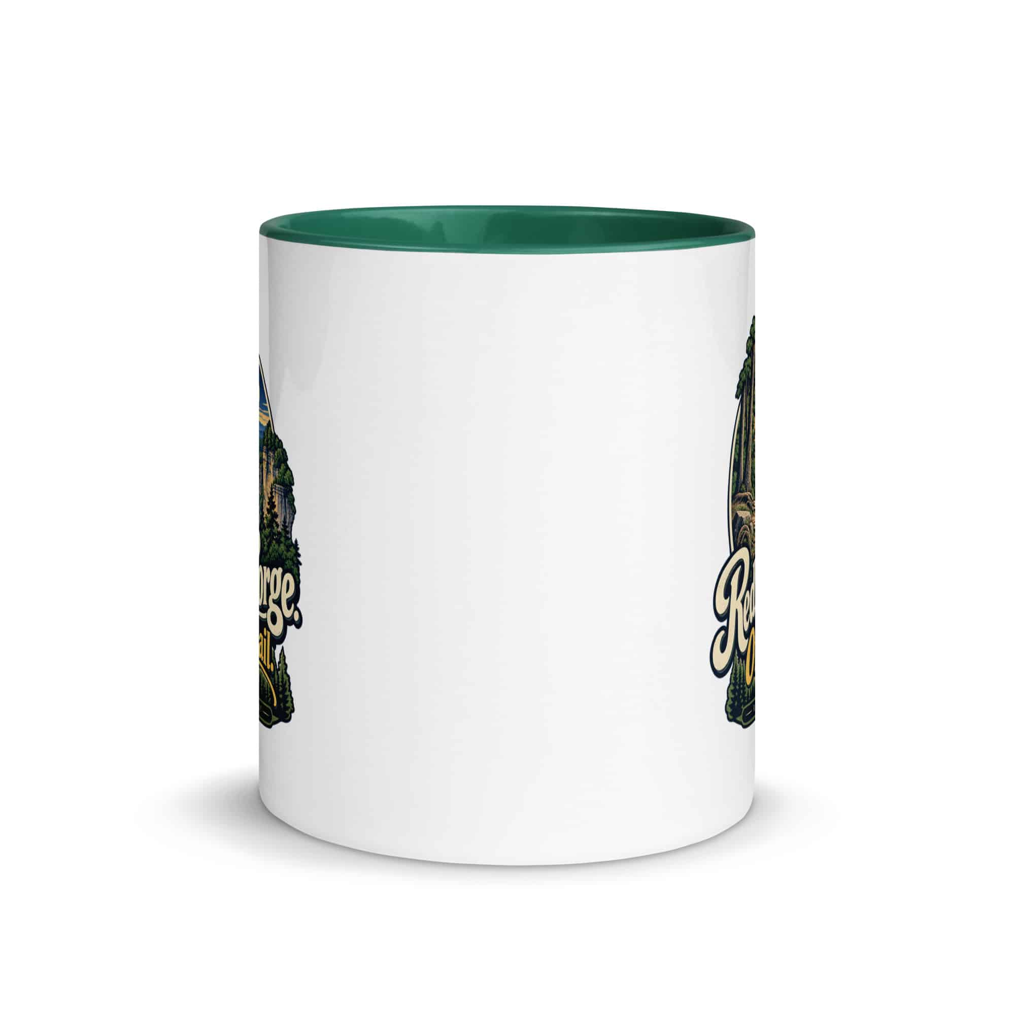 Red River Gorge Color Inside Coffee Mug: Red River Gorge. One More Trail, Woodland Scenic Lettering