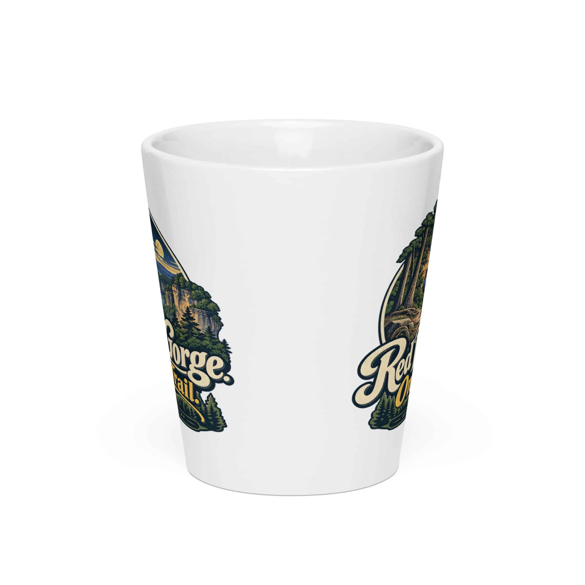 Red River Gorge Latte Mug: Red River Gorge. One More Trail, Woodland Scenic Lettering