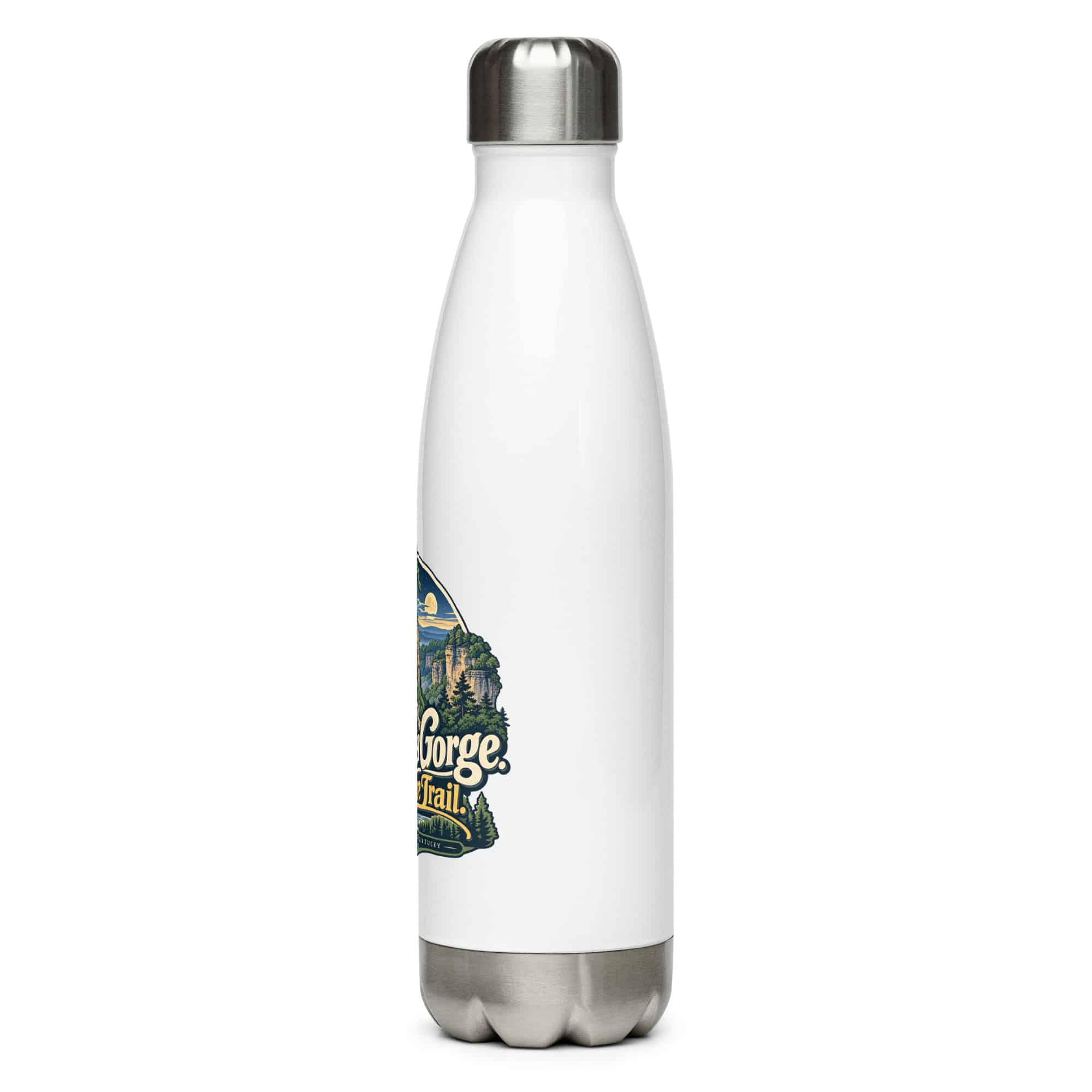 Red River Gorge Stainless Steel Water Bottle: Red River Gorge. One More Trail, Woodland Scenic Lettering