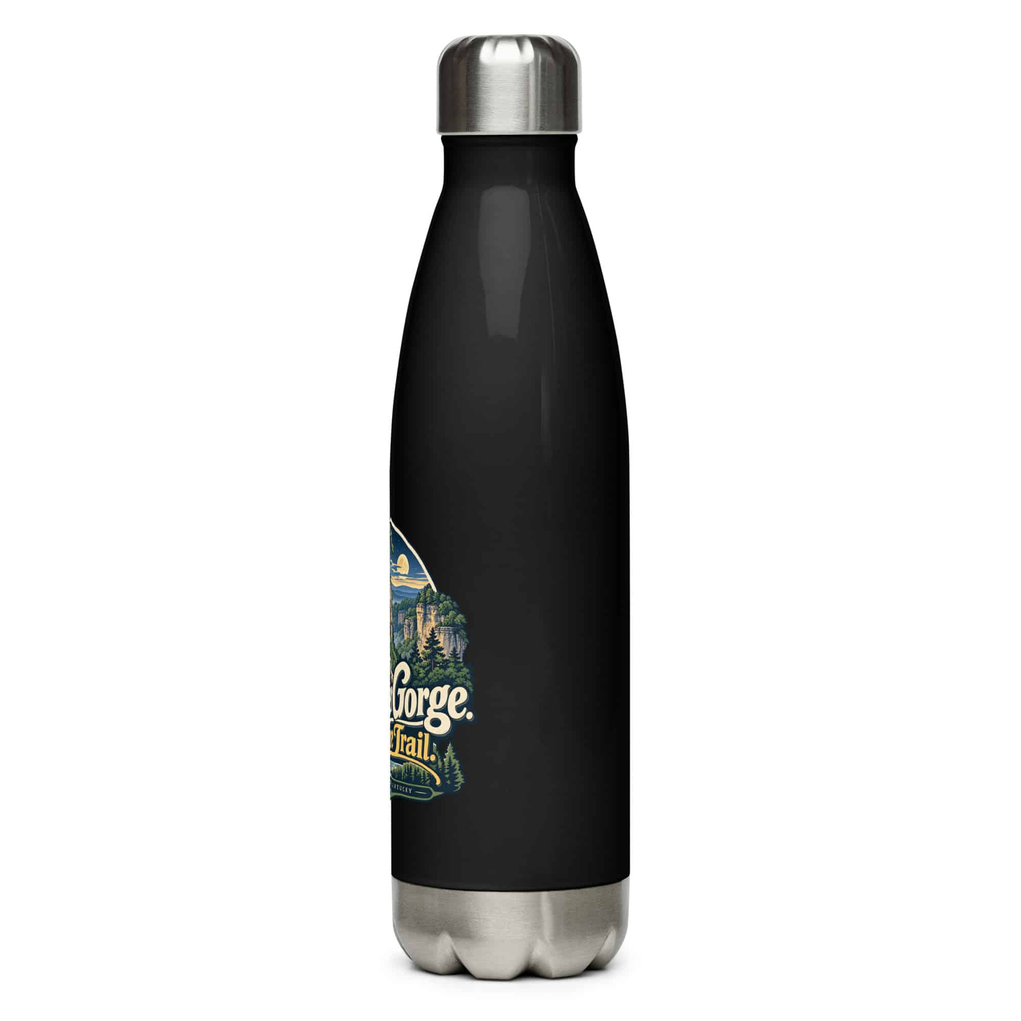 Red River Gorge Stainless Steel Water Bottle: Red River Gorge. One More Trail, Woodland Scenic Lettering