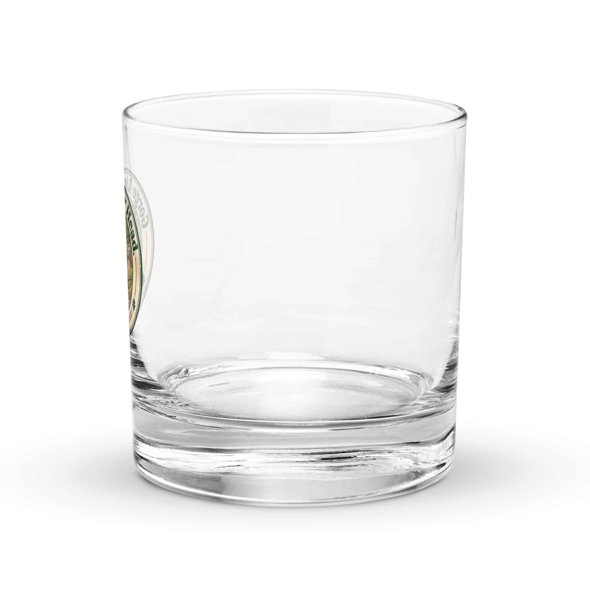 Red River Gorge Rocks Glass: Gorge Air. Clear Head, Vintage Round Badge