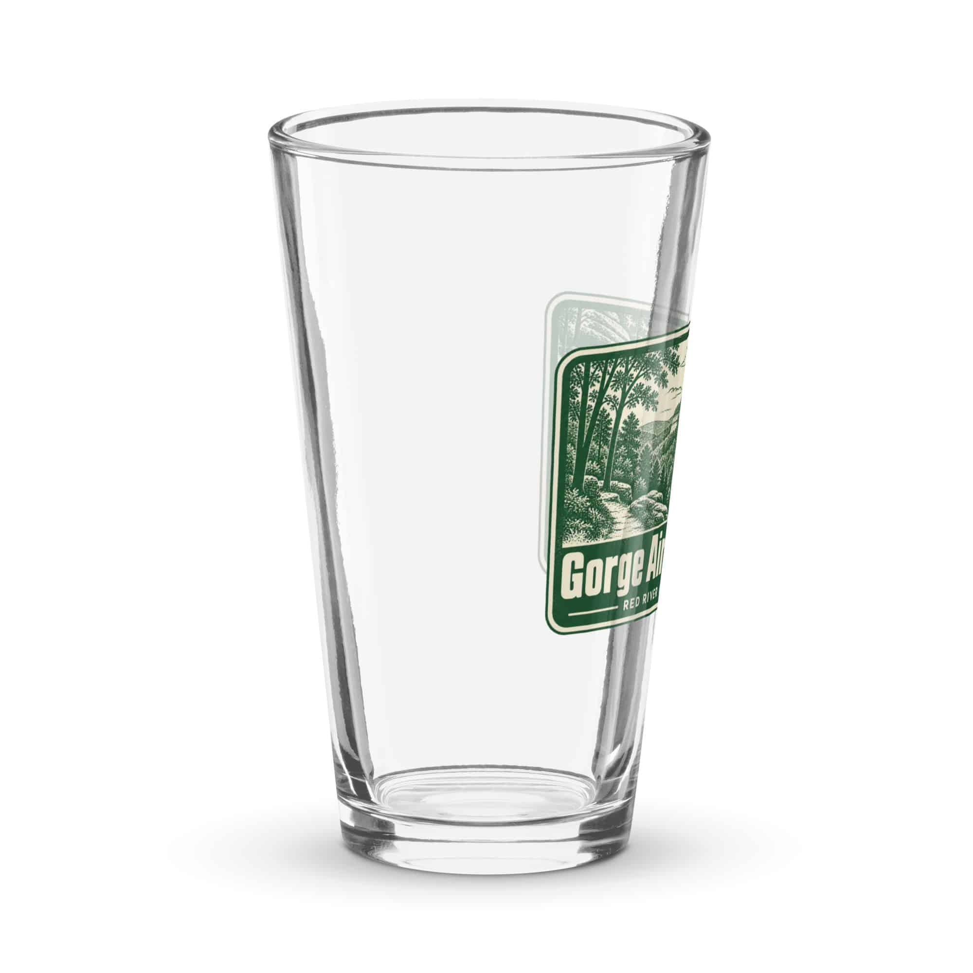 Red River Gorge Pint Glass: Gorge Air. Clear Head, Forest Ink Stamp