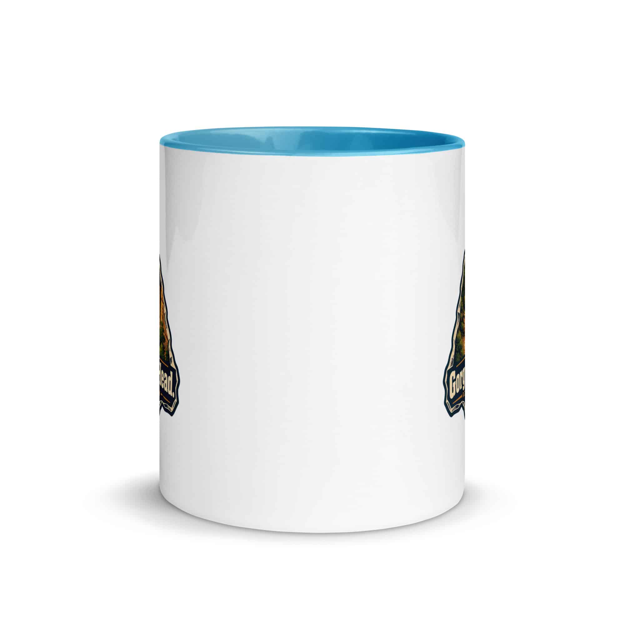 Red River Gorge Color Inside Coffee Mug: Gorge Air. Clear Head, Scenic Shield Badge
