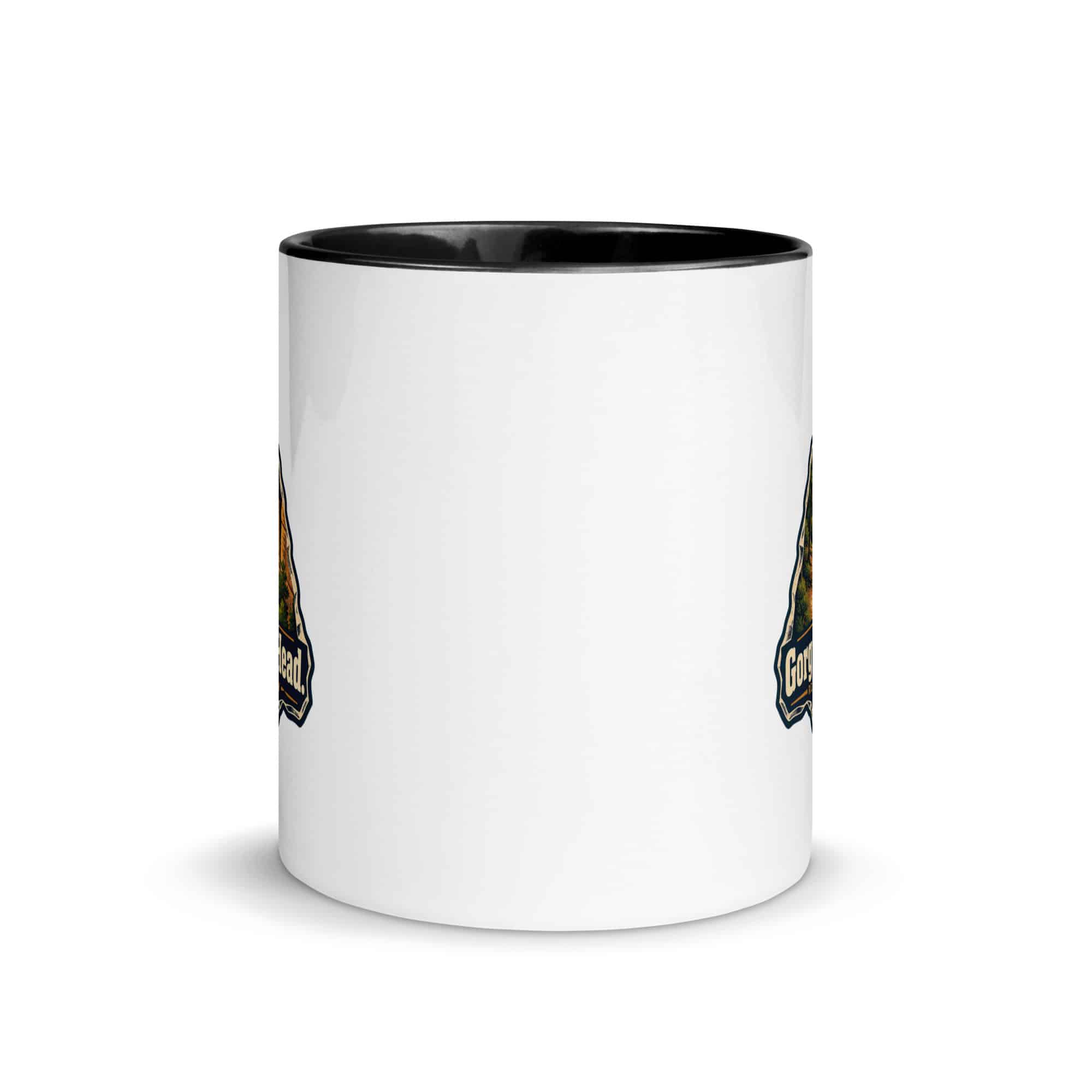 Red River Gorge Color Inside Coffee Mug: Gorge Air. Clear Head, Scenic Shield Badge
