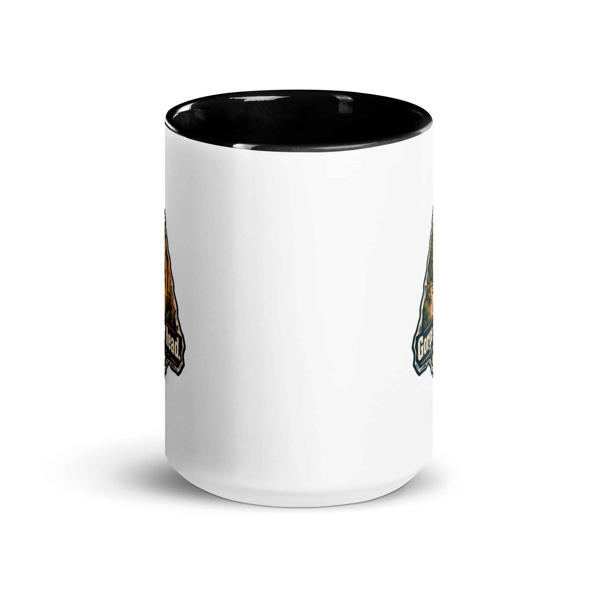 Red River Gorge Color Inside Coffee Mug: Gorge Air. Clear Head, Scenic Shield Badge