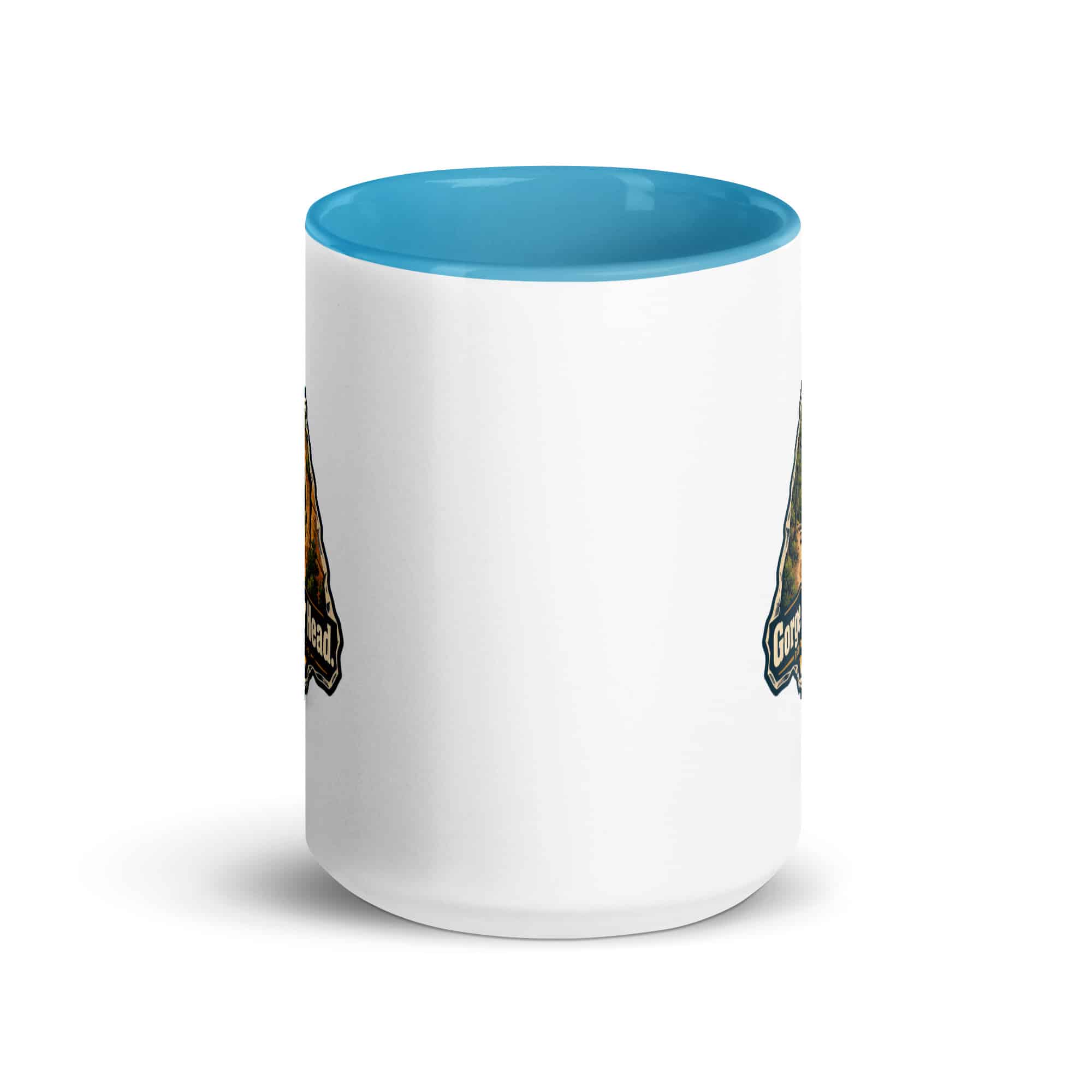 Red River Gorge Color Inside Coffee Mug: Gorge Air. Clear Head, Scenic Shield Badge