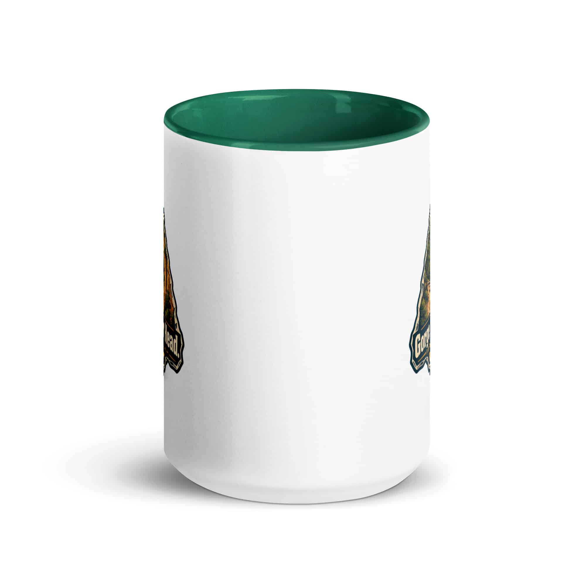 Red River Gorge Color Inside Coffee Mug: Gorge Air. Clear Head, Scenic Shield Badge