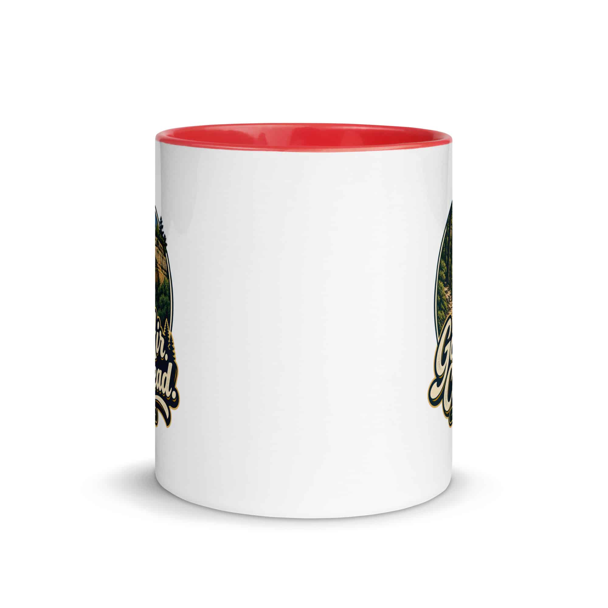 Red River Gorge Color Inside Coffee Mug: Gorge Air. Clear Head, Woodland Scenic Lettering