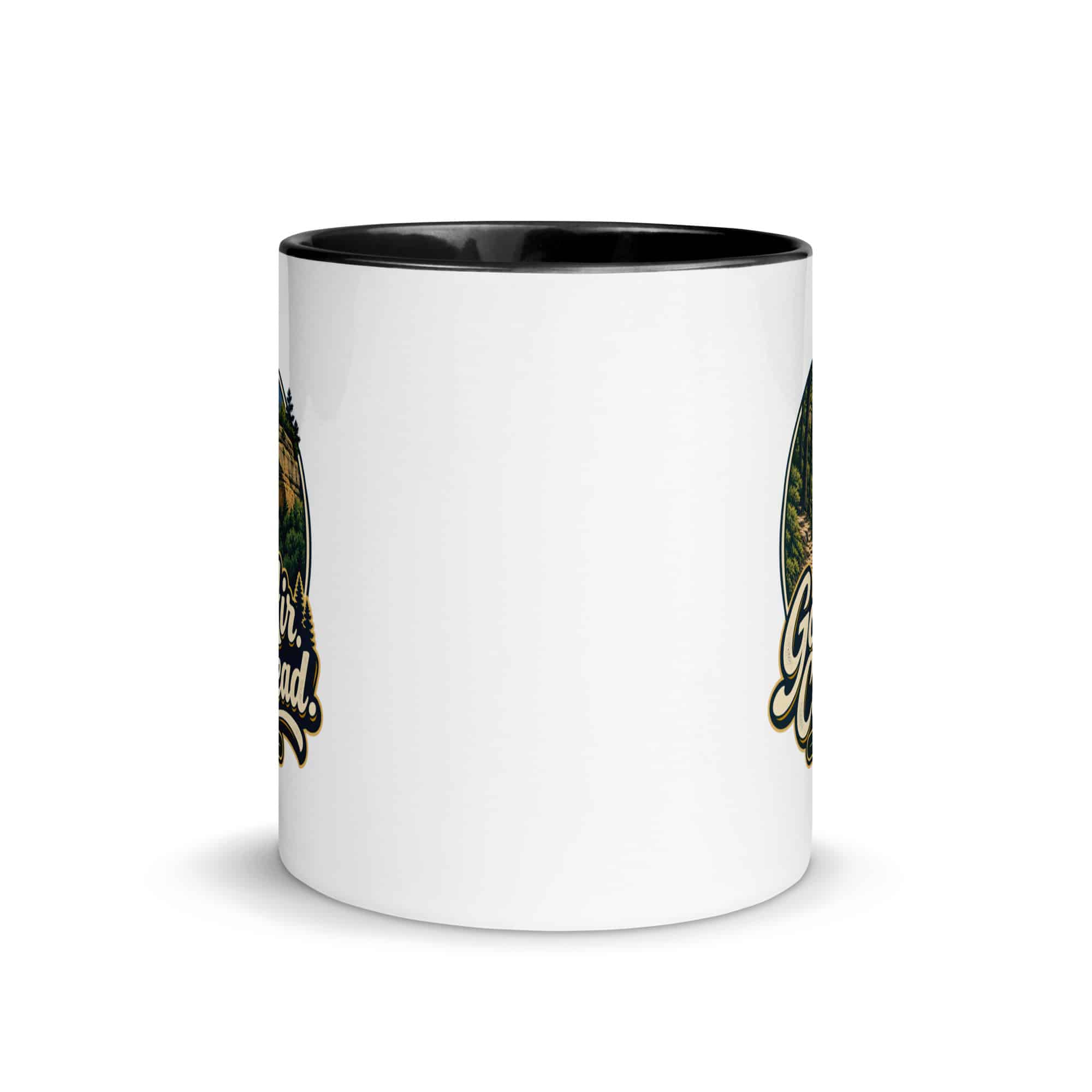 Red River Gorge Color Inside Coffee Mug: Gorge Air. Clear Head, Woodland Scenic Lettering