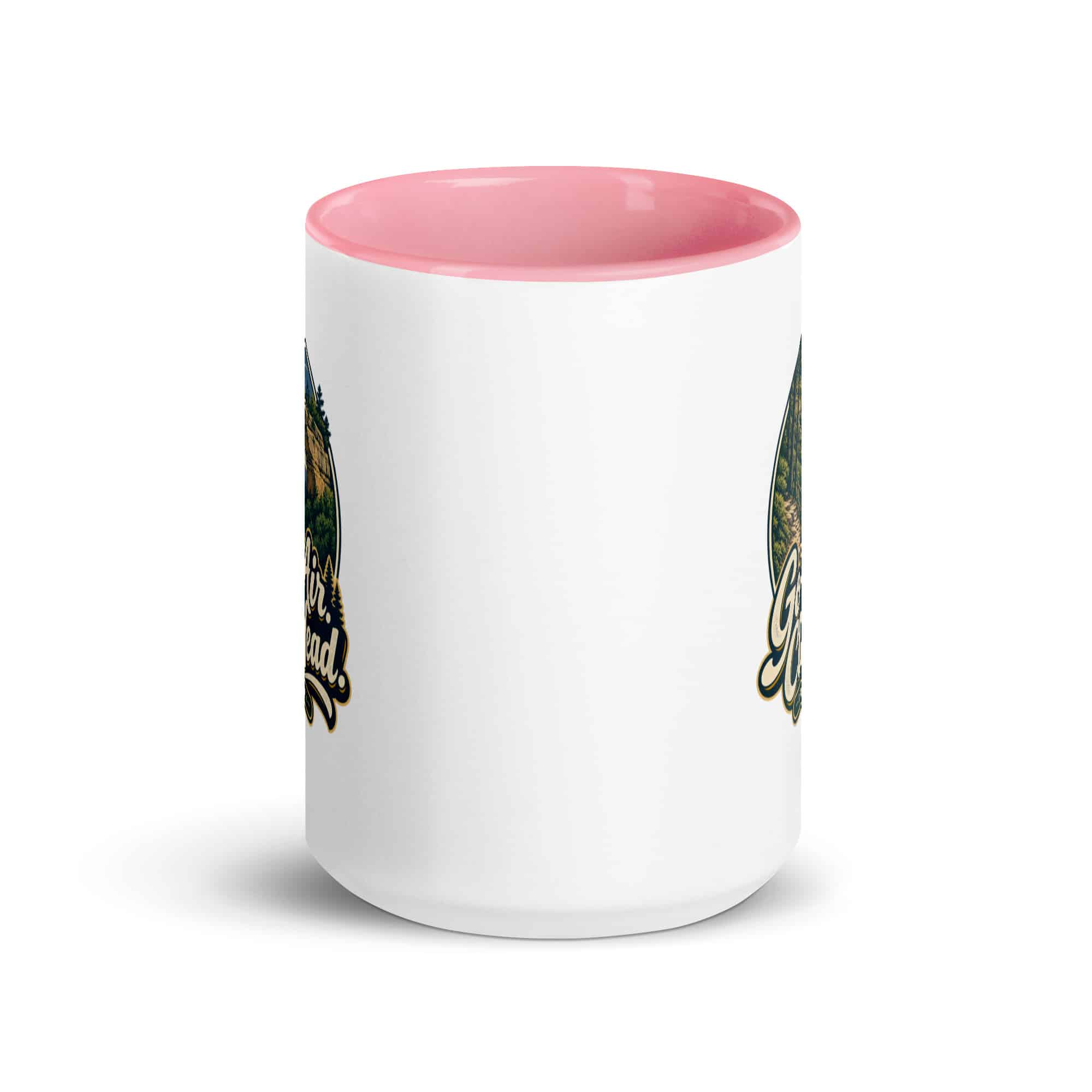 Red River Gorge Color Inside Coffee Mug: Gorge Air. Clear Head, Woodland Scenic Lettering