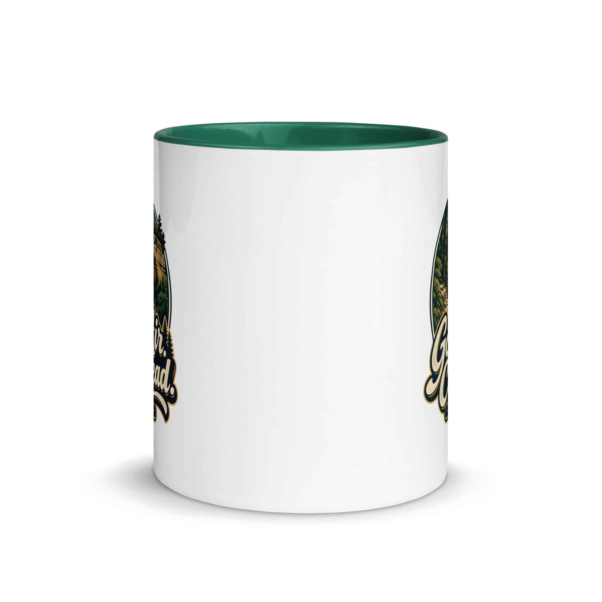 Red River Gorge Color Inside Coffee Mug: Gorge Air. Clear Head, Woodland Scenic Lettering
