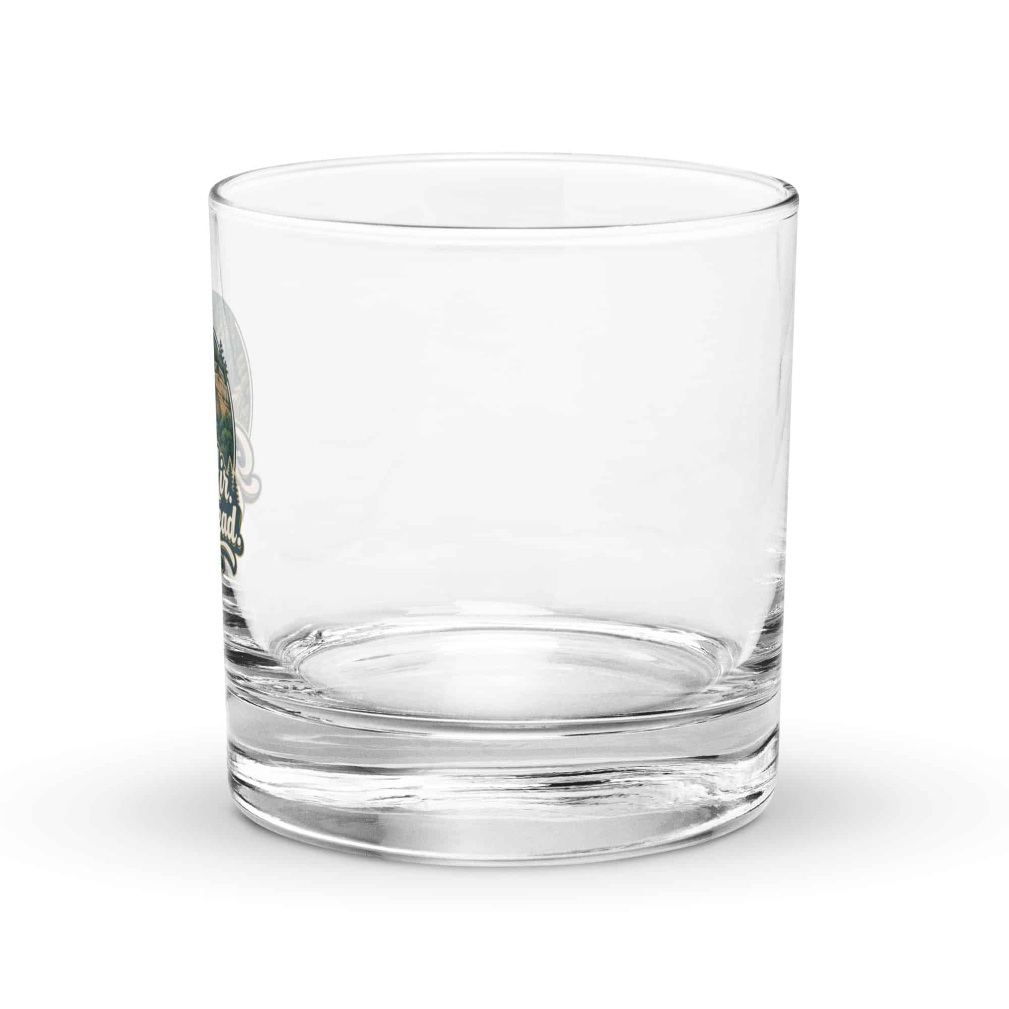 Red River Gorge Rocks Glass: Gorge Air. Clear Head, Woodland Scenic Lettering