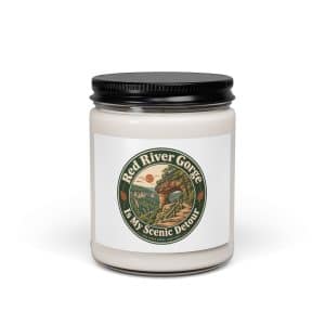 Red River Gorge Soy Wax Candle: Red River Gorge Is My Scenic Detour, Vintage Round Badge - 9oz - Main