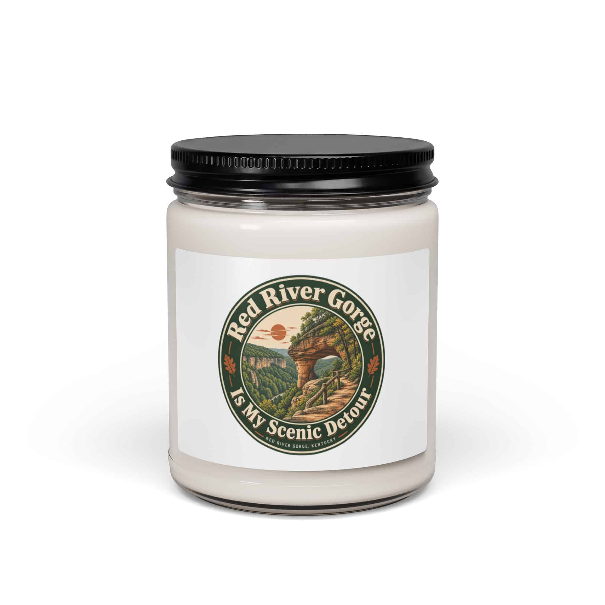 Red River Gorge Soy Wax Candle: Red River Gorge Is My Scenic Detour, Vintage Round Badge