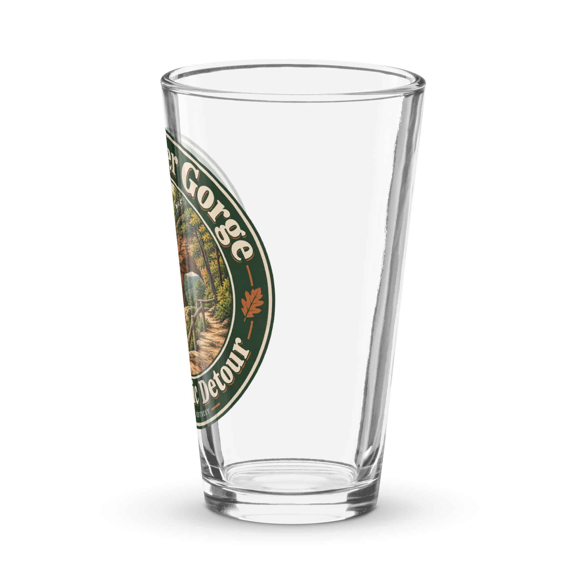 Red River Gorge Pint Glass: Red River Gorge Is My Scenic Detour, Vintage Round Badge