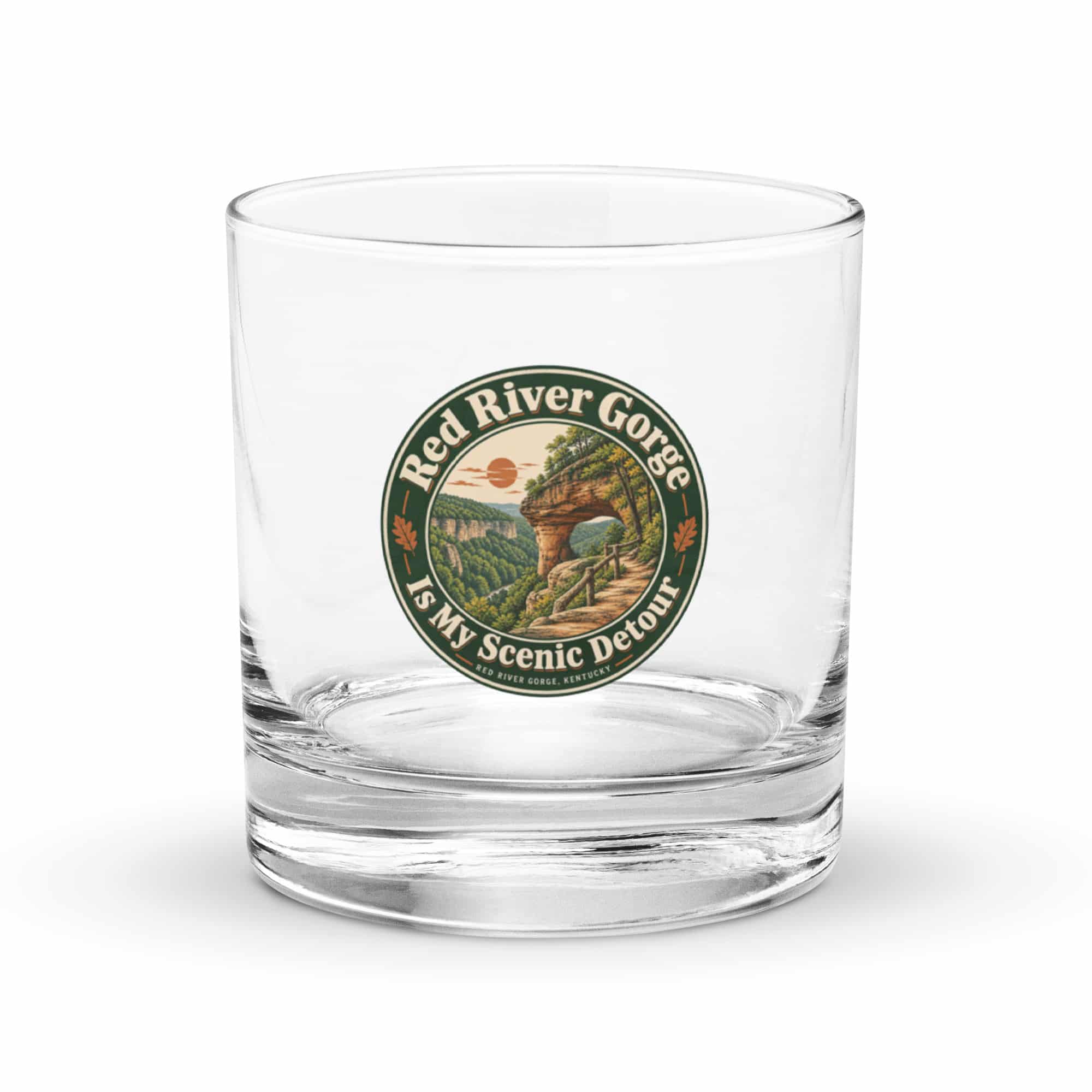 Red River Gorge Rocks Glass: Red River Gorge Is My Scenic Detour, Vintage Round Badge