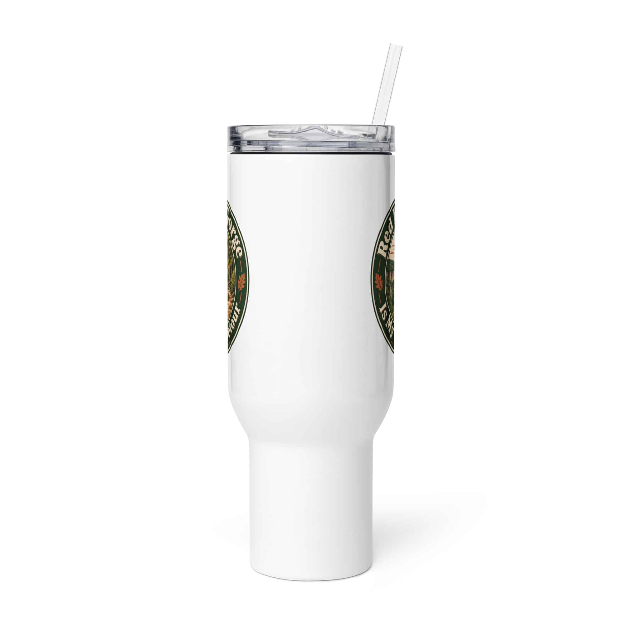 Red River Gorge Travel Mug: Red River Gorge Is My Scenic Detour, Vintage Round Badge