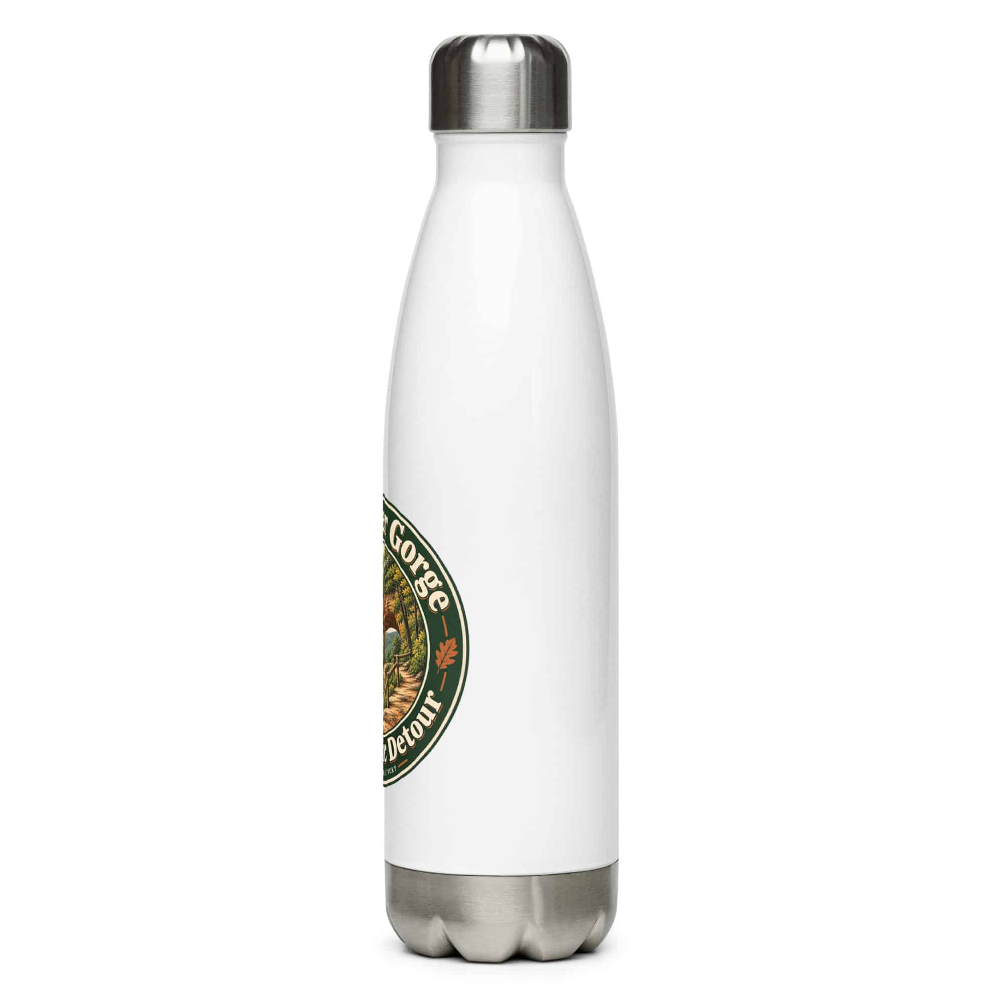 Red River Gorge Stainless Steel Water Bottle: Red River Gorge Is My Scenic Detour, Vintage Round Badge