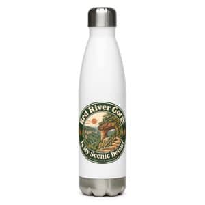 Red River Gorge Stainless Steel Water Bottle: Red River Gorge Is My Scenic Detour, Vintage Round Badge - 17 oz - Main