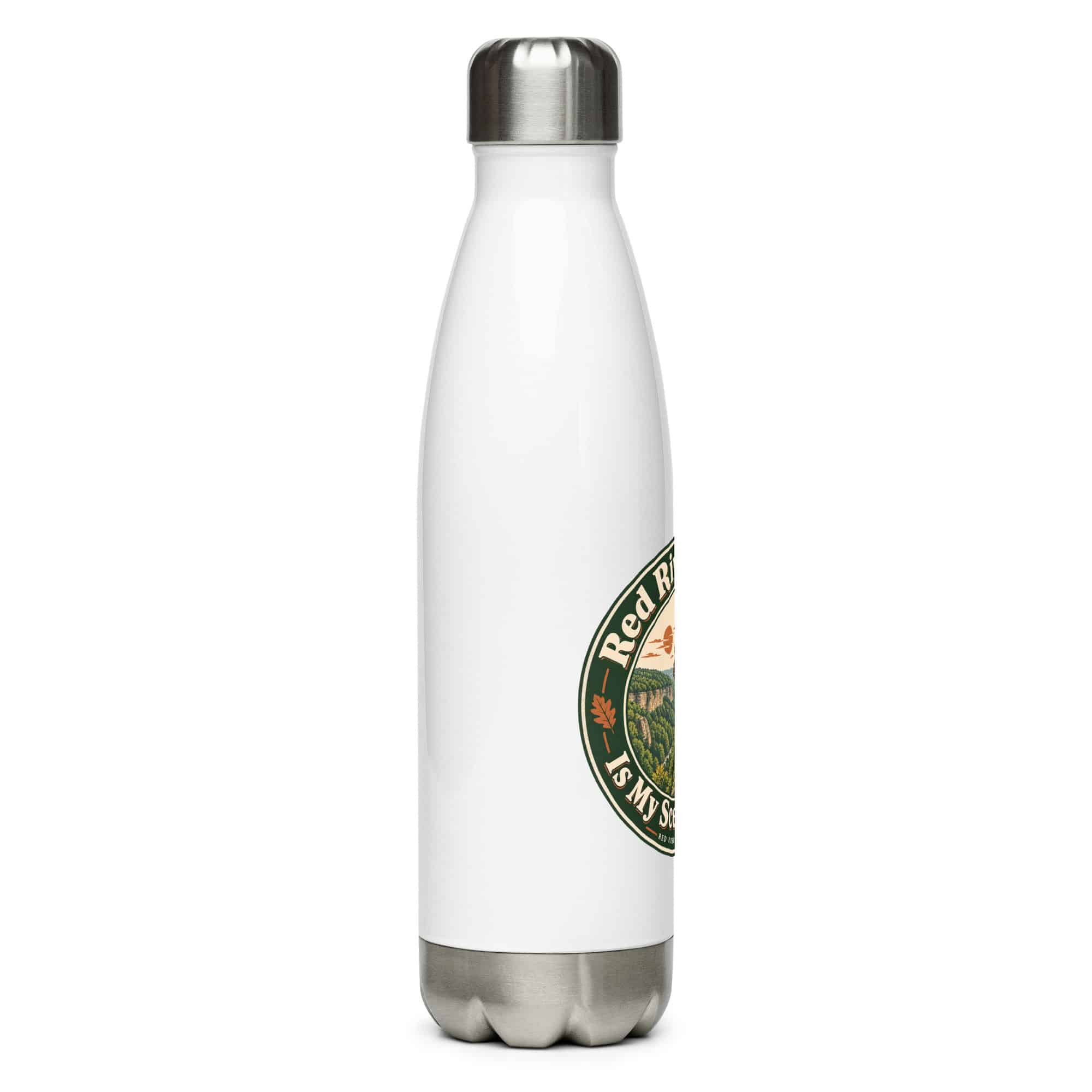 Red River Gorge Stainless Steel Water Bottle: Red River Gorge Is My Scenic Detour, Vintage Round Badge