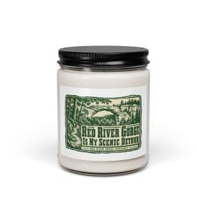 Red River Gorge Soy Wax Candle: Red River Gorge Is My Scenic Detour, Forest Ink Stamp - 9oz - Main