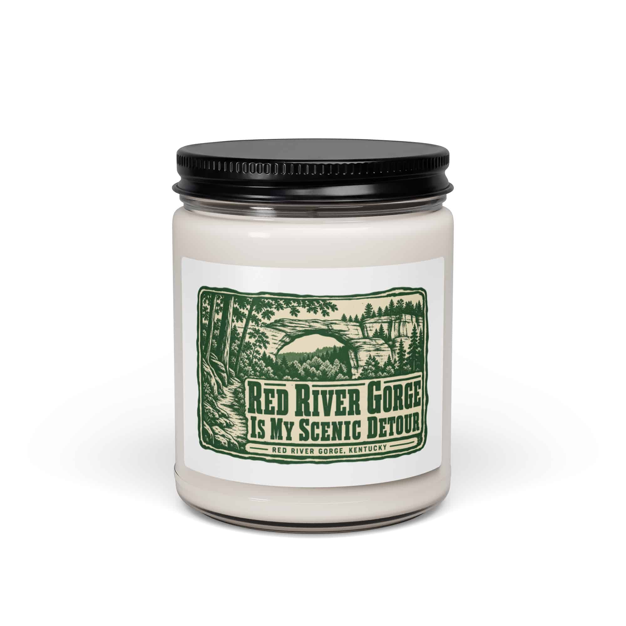 Red River Gorge Soy Wax Candle: Red River Gorge Is My Scenic Detour, Forest Ink Stamp