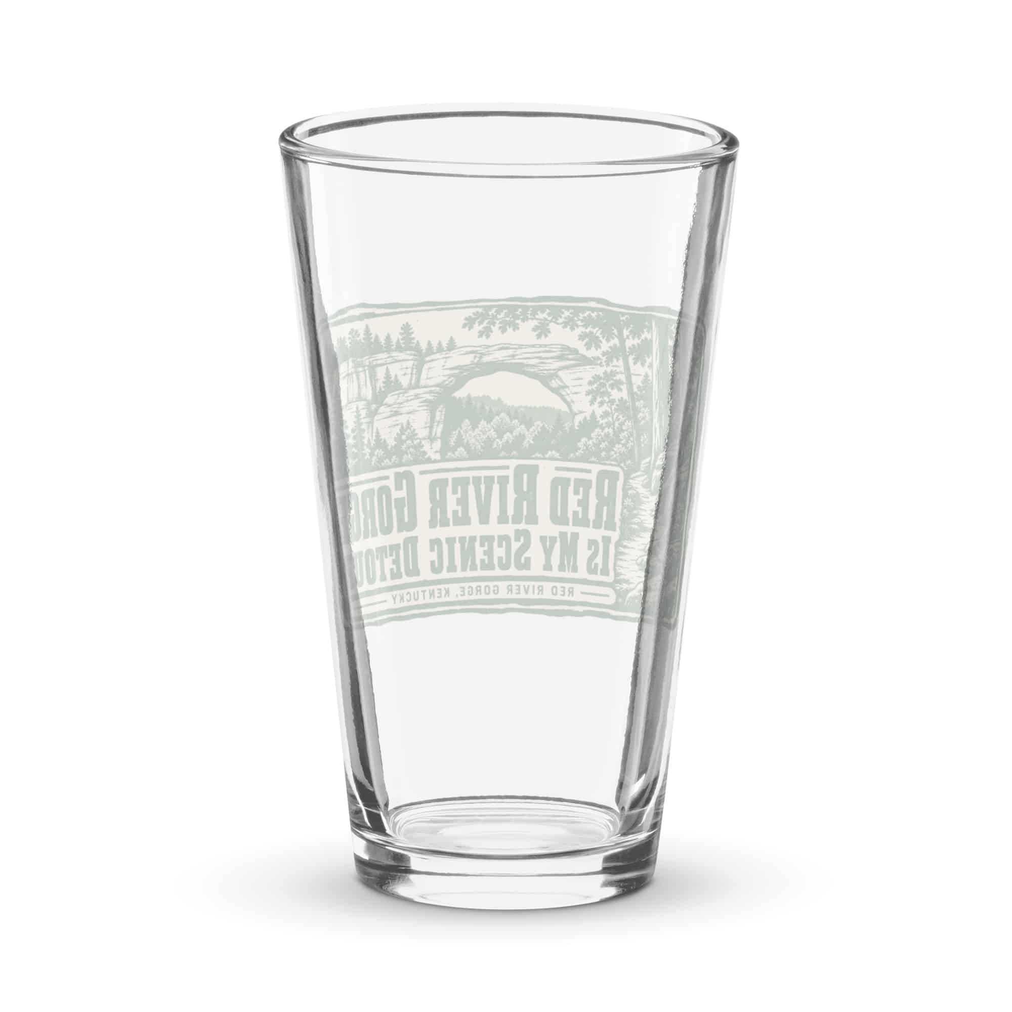 Red River Gorge Pint Glass: Red River Gorge Is My Scenic Detour, Forest Ink Stamp
