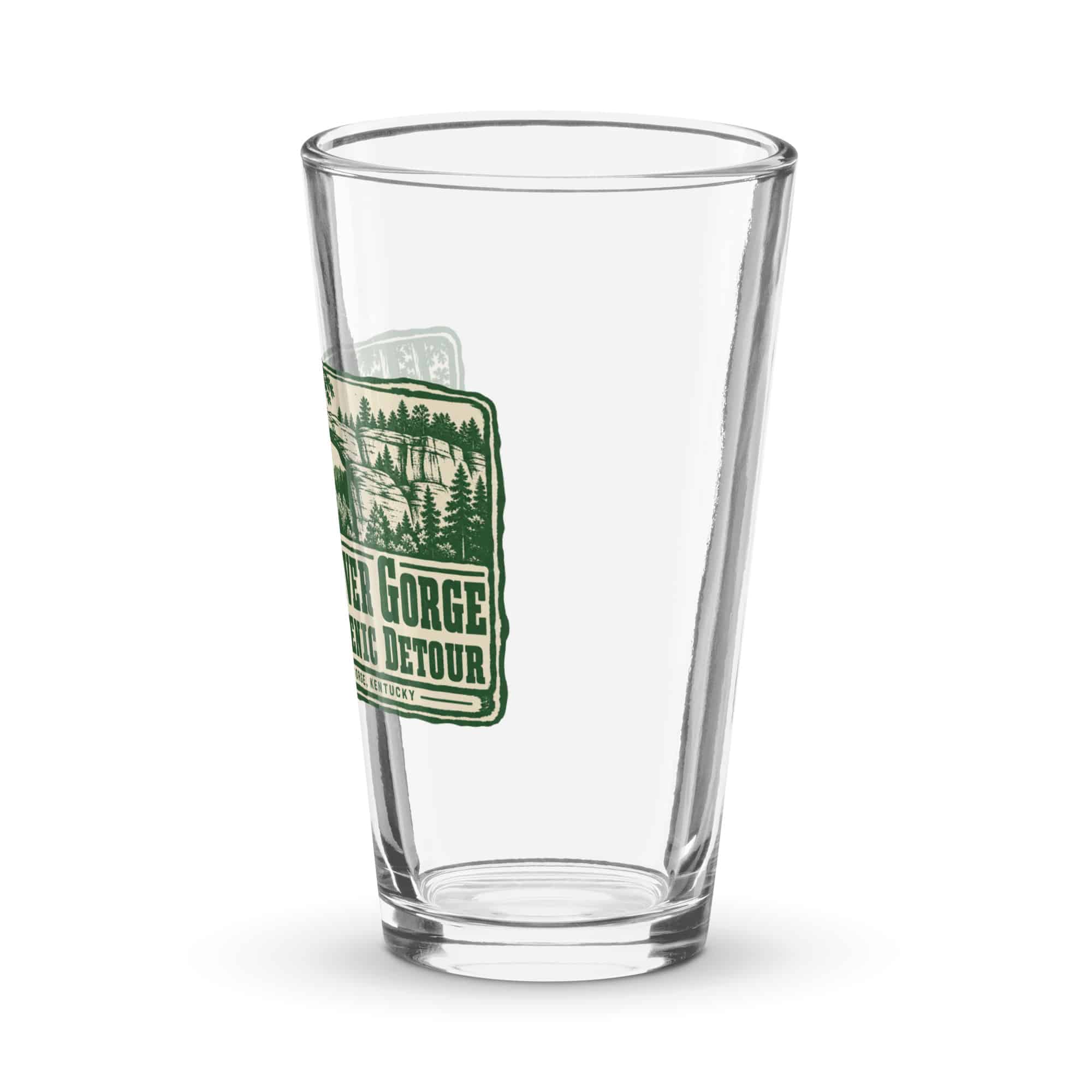 Red River Gorge Pint Glass: Red River Gorge Is My Scenic Detour, Forest Ink Stamp