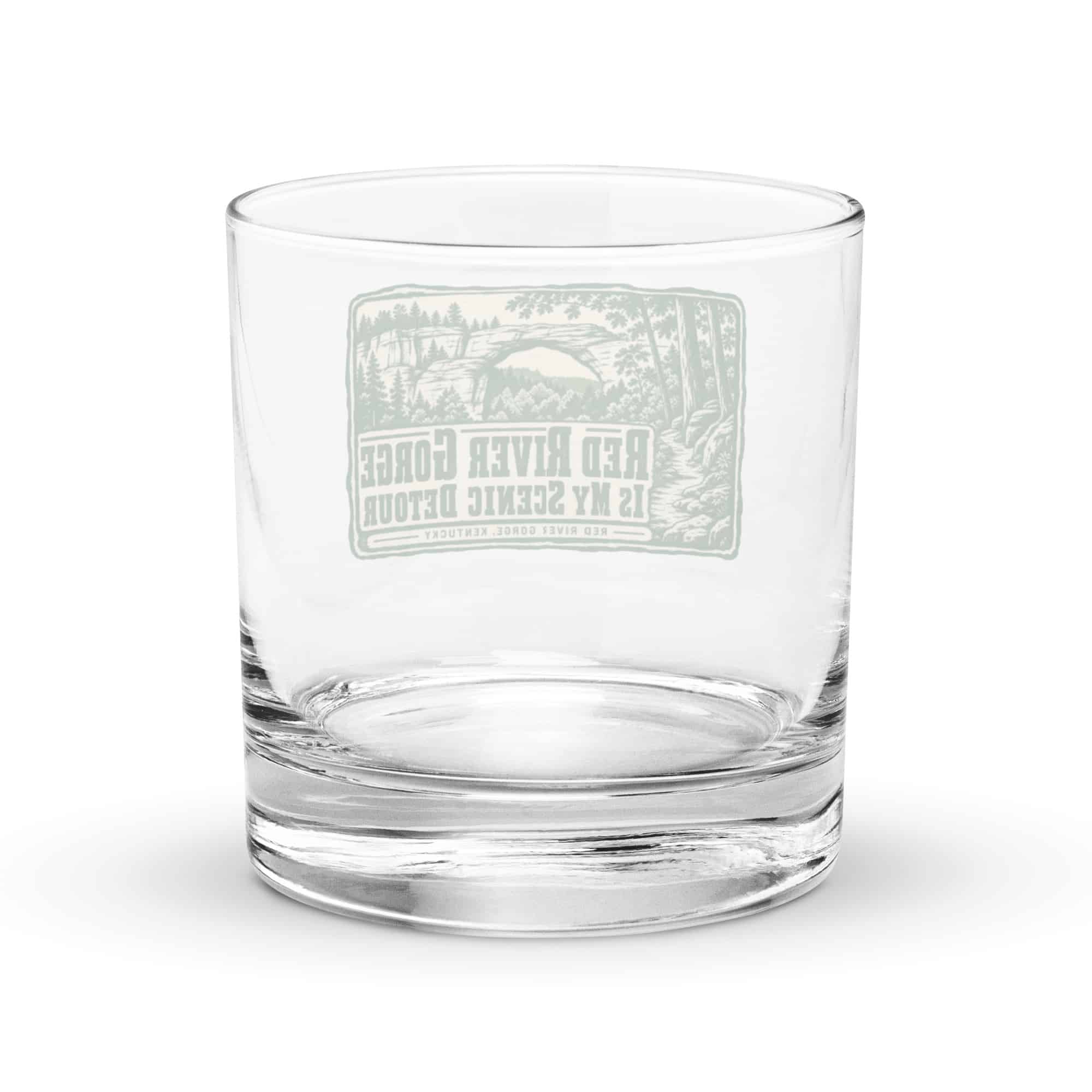 Red River Gorge Rocks Glass: Red River Gorge Is My Scenic Detour, Forest Ink Stamp