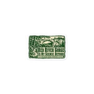 Red River Gorge Vinyl Sticker: Red River Gorge Is My Scenic Detour, Forest Ink Stamp - 3″×3″ - Main
