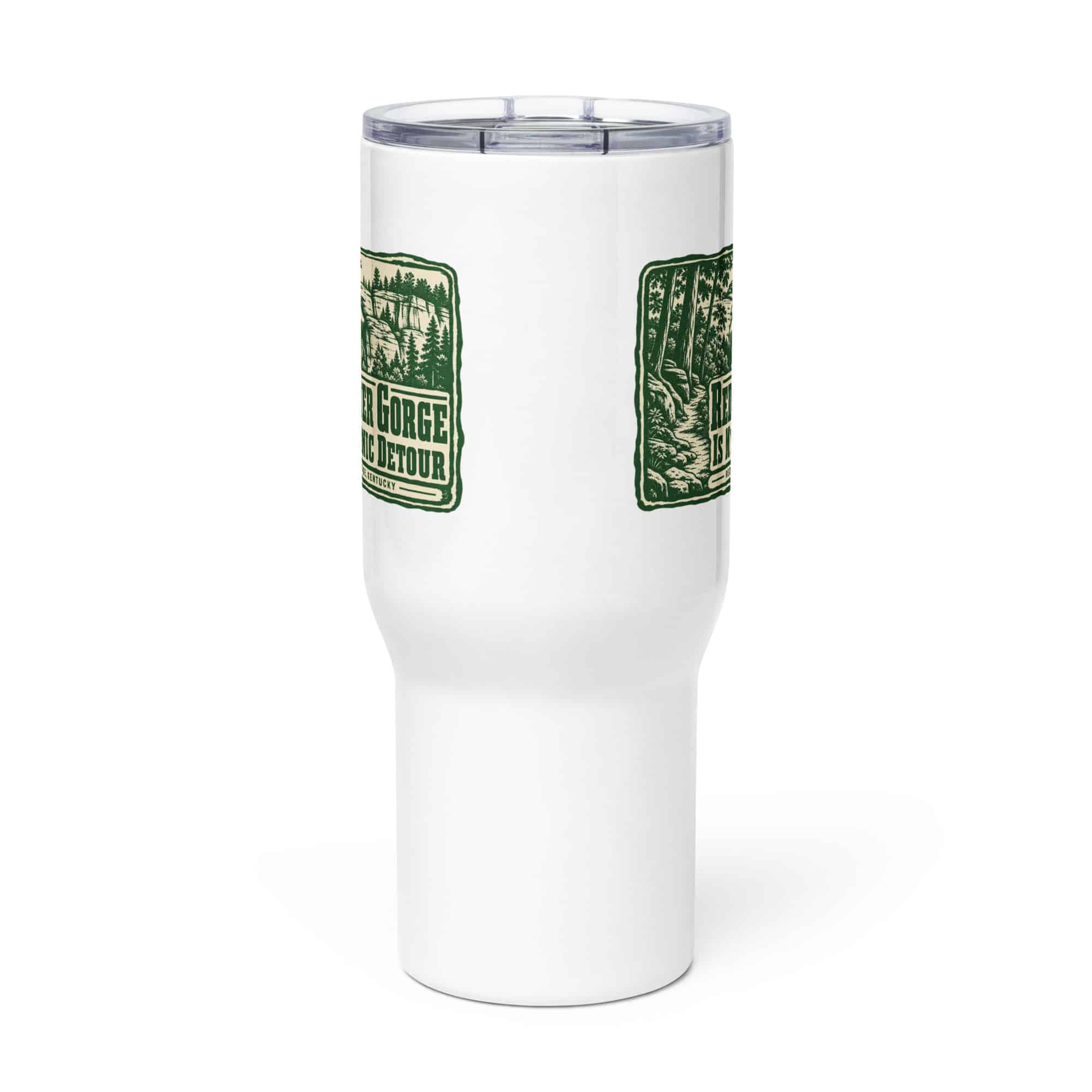 Red River Gorge Travel Mug: Red River Gorge Is My Scenic Detour, Forest Ink Stamp