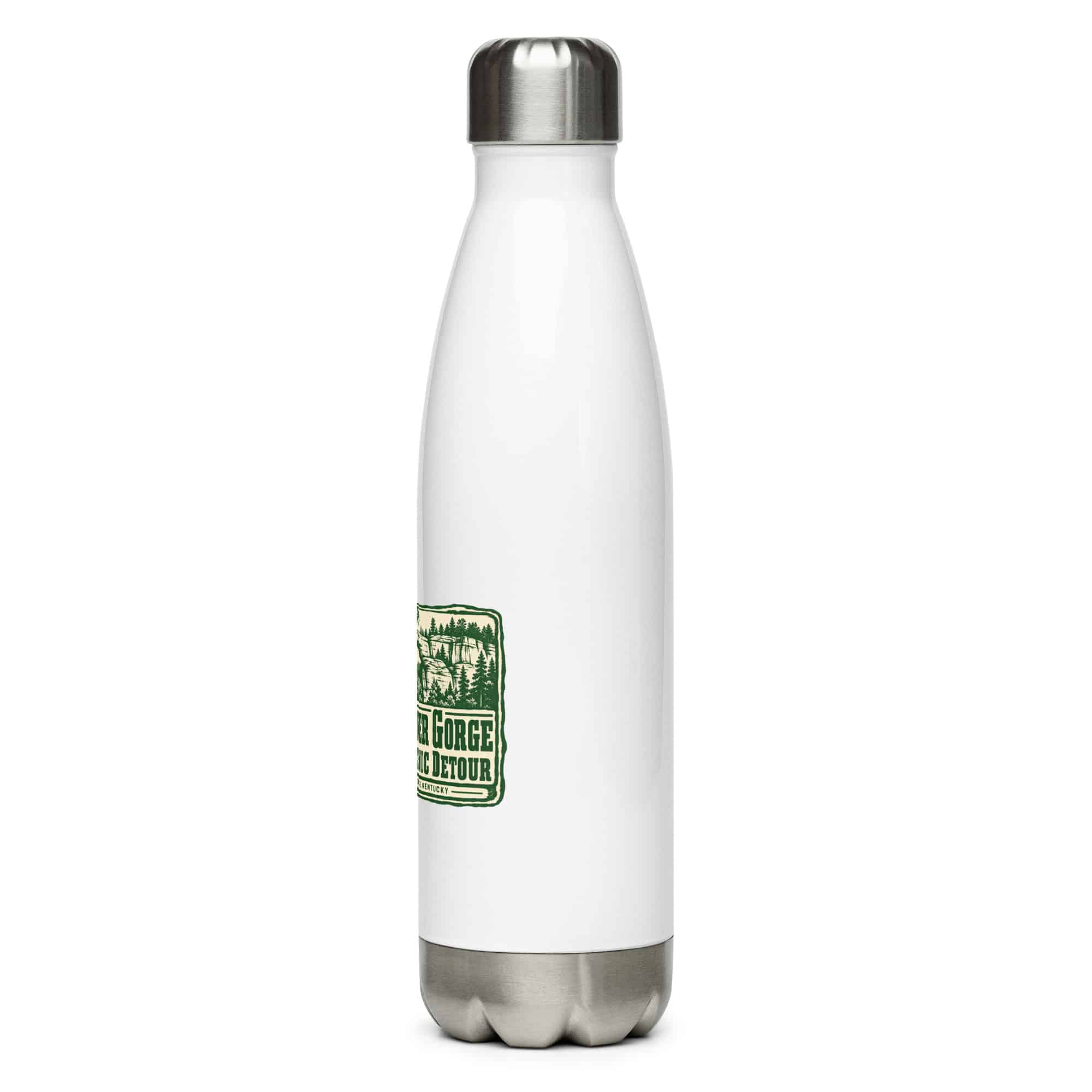 Red River Gorge Stainless Steel Water Bottle: Red River Gorge Is My Scenic Detour, Forest Ink Stamp
