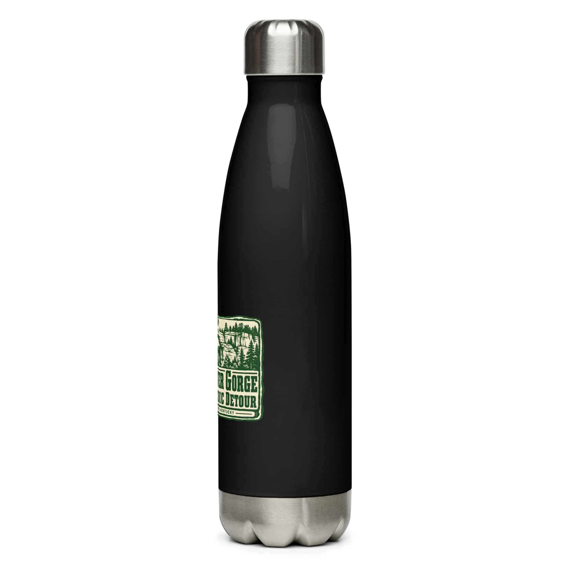 Red River Gorge Stainless Steel Water Bottle: Red River Gorge Is My Scenic Detour, Forest Ink Stamp