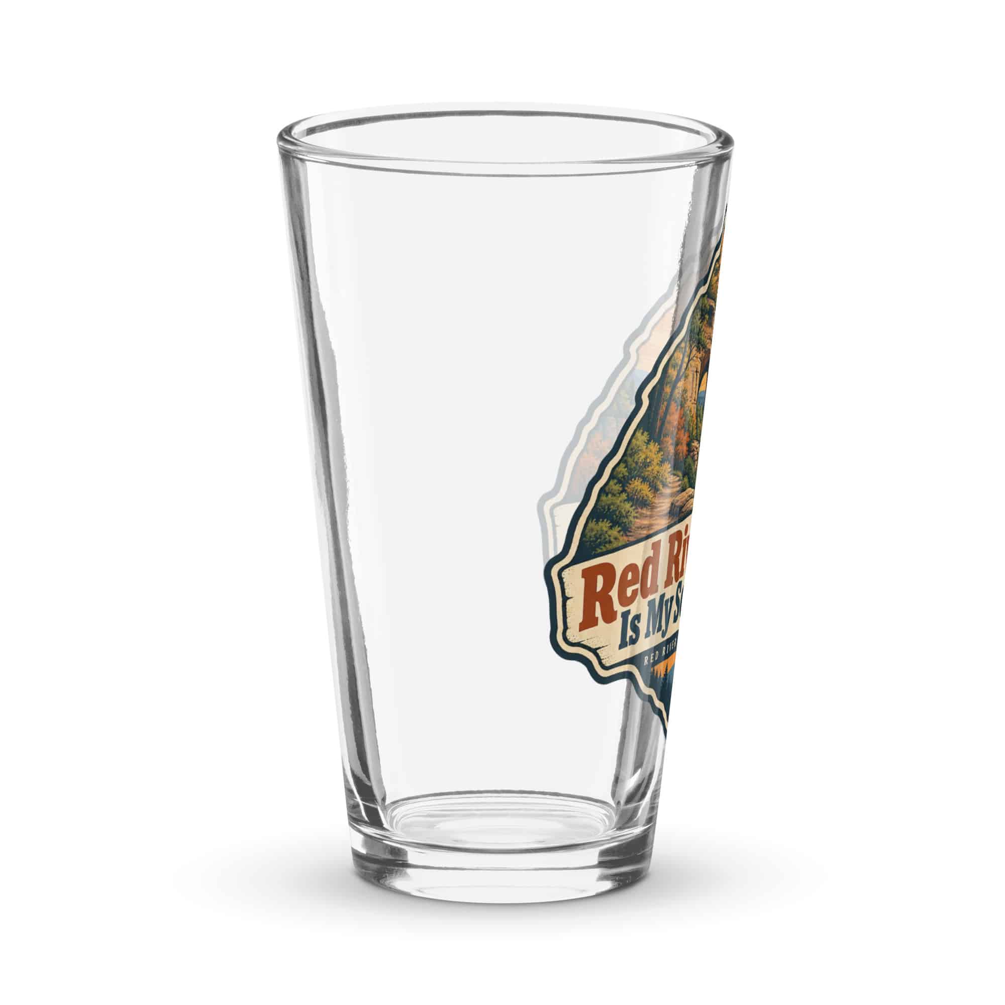 Red River Gorge Pint Glass: Red River Gorge Is My Scenic Detour, Scenic Shield Badge