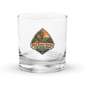 Red River Gorge Rocks Glass: Red River Gorge Is My Scenic Detour, Scenic Shield Badge - 10.5 oz - Main