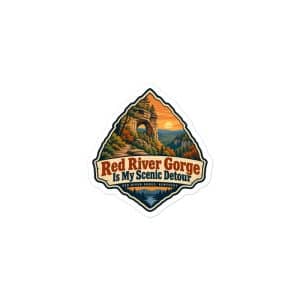 Red River Gorge Vinyl Sticker: Red River Gorge Is My Scenic Detour, Scenic Shield Badge - 3″×3″ - Main