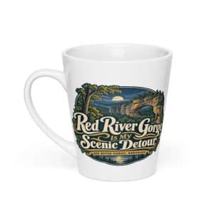 Red River Gorge Latte Mug: Red River Gorge Is My Scenic Detour, Woodland Scenic Lettering - 12 oz - Main