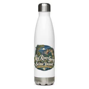 Red River Gorge Stainless Steel Water Bottle: Red River Gorge Is My Scenic Detour, Woodland Scenic Lettering - 17 oz - Main