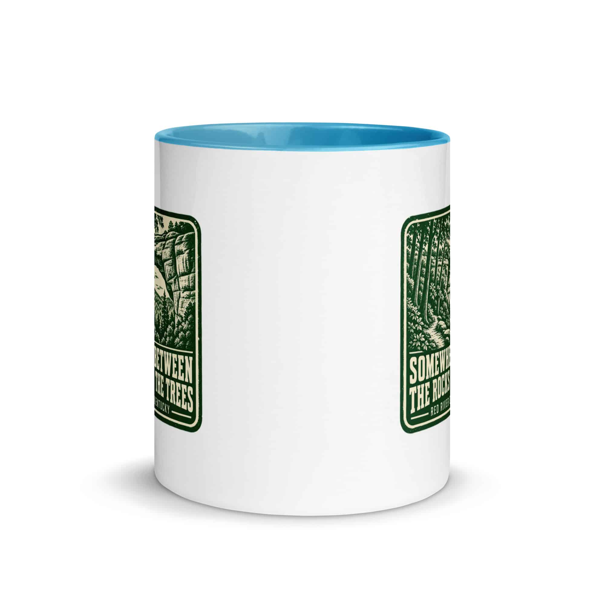 Red River Gorge Color Inside Coffee Mug: Somewhere Between the Rocks and the Trees, Forest Ink Stamp