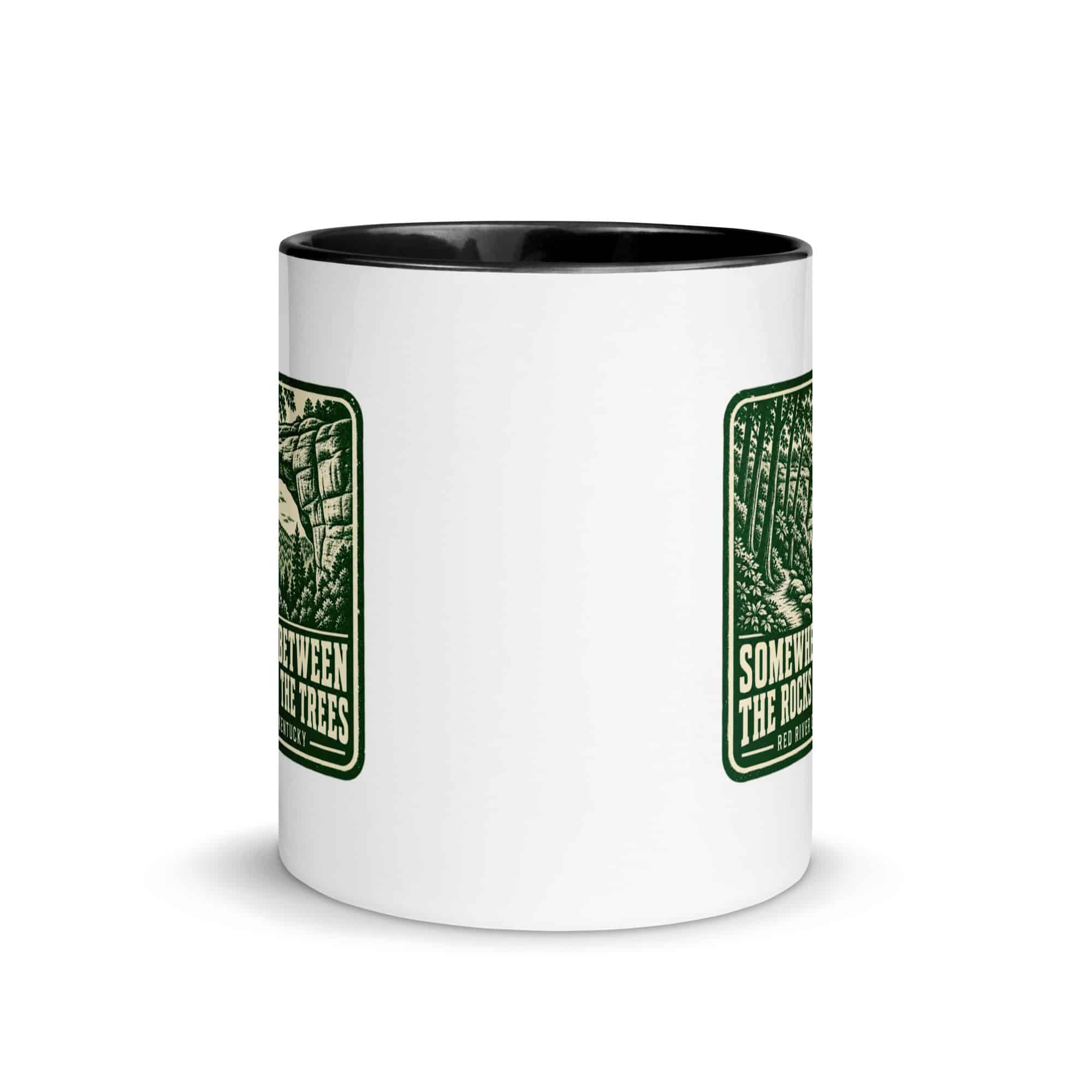 Red River Gorge Color Inside Coffee Mug: Somewhere Between the Rocks and the Trees, Forest Ink Stamp