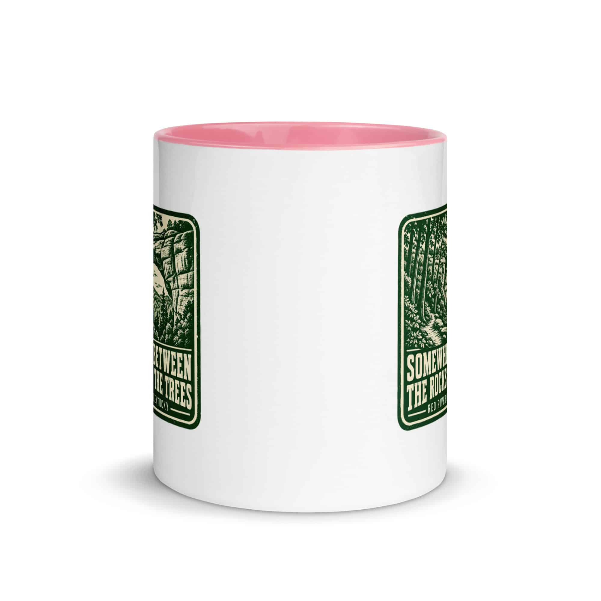 Red River Gorge Color Inside Coffee Mug: Somewhere Between the Rocks and the Trees, Forest Ink Stamp