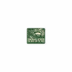 Red River Gorge Die-Cut Magnet: Somewhere Between the Rocks and the Trees, Forest Ink Stamp - 3″×3″ - Main